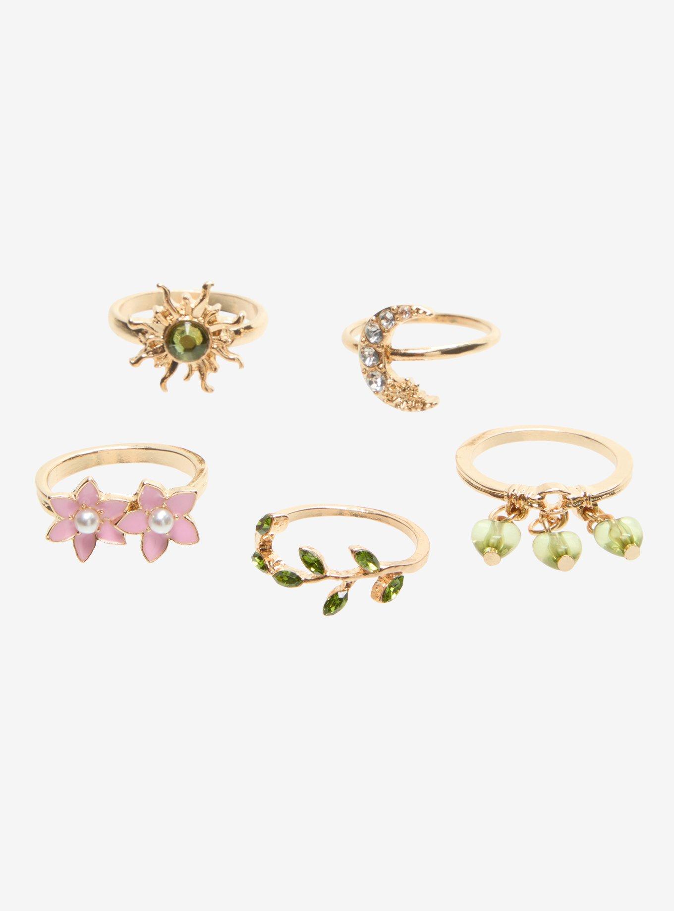 Thorn & Fable Sakura Celestial Ring Set, , hi-res
