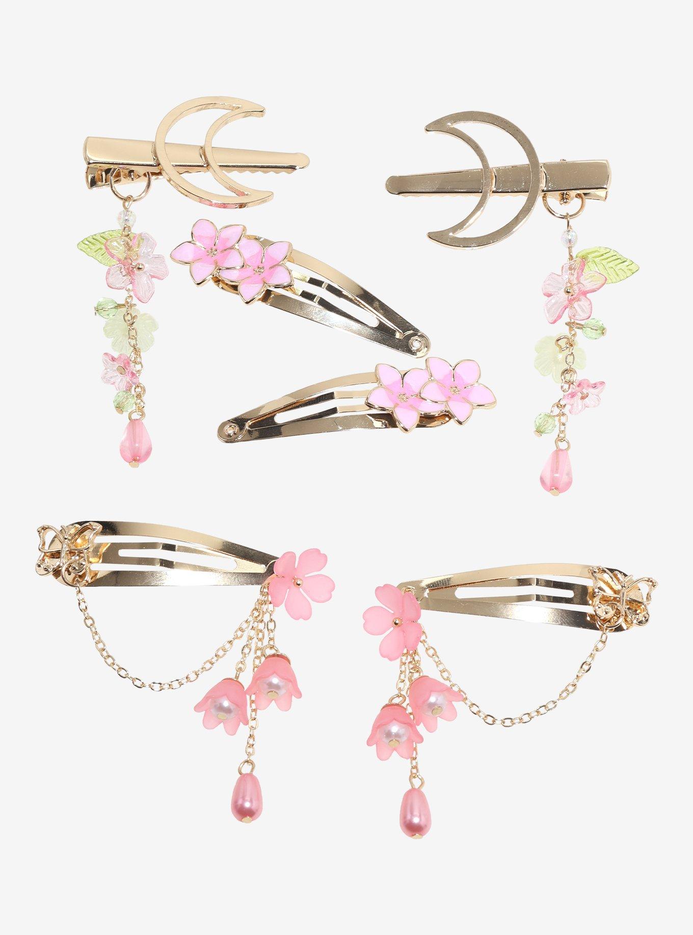 Thorn & Fable Sakura Moon Hair Clip Set, , hi-res