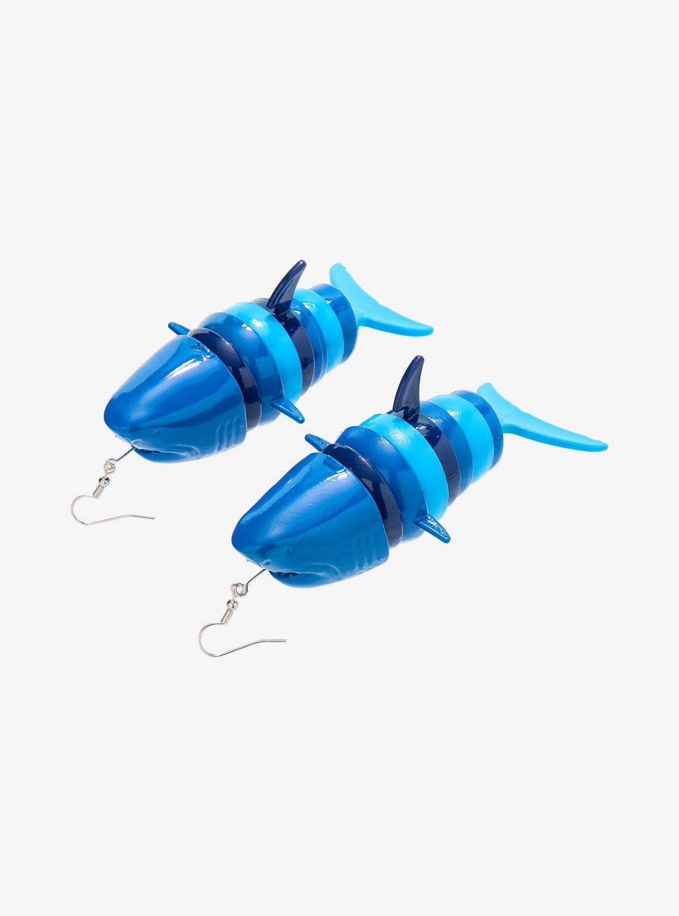 Shark Fidget Earrings, , hi-res