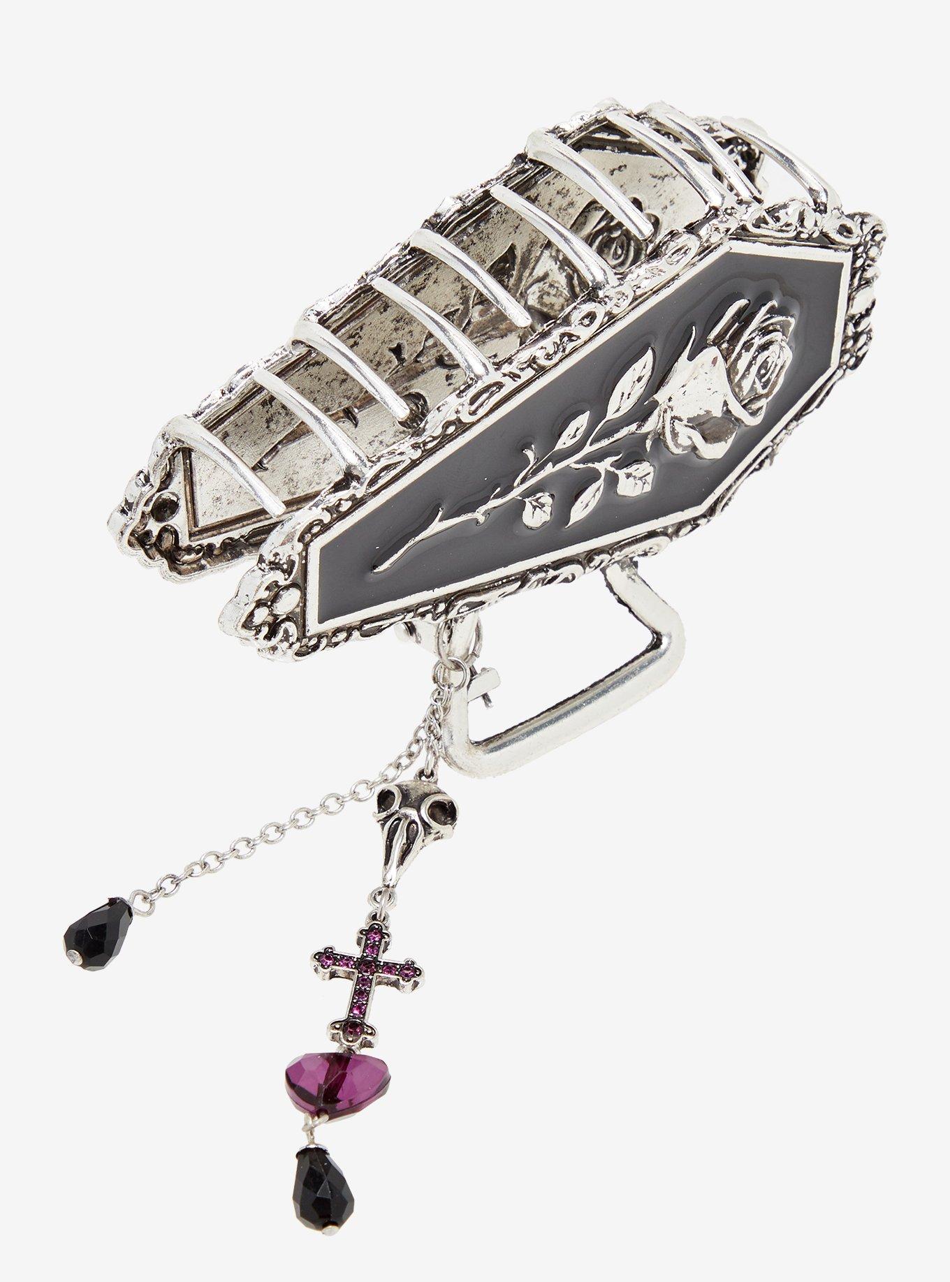 Cosmic Aura Rose Coffin Claw Hair Clip, , alternate - view 3