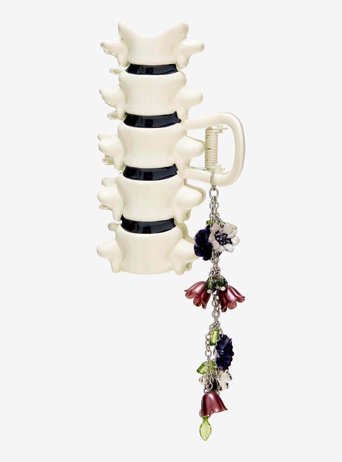 Cosmic Aura Vertebrae Flower Beads Claw Hair Clip, , hi-res