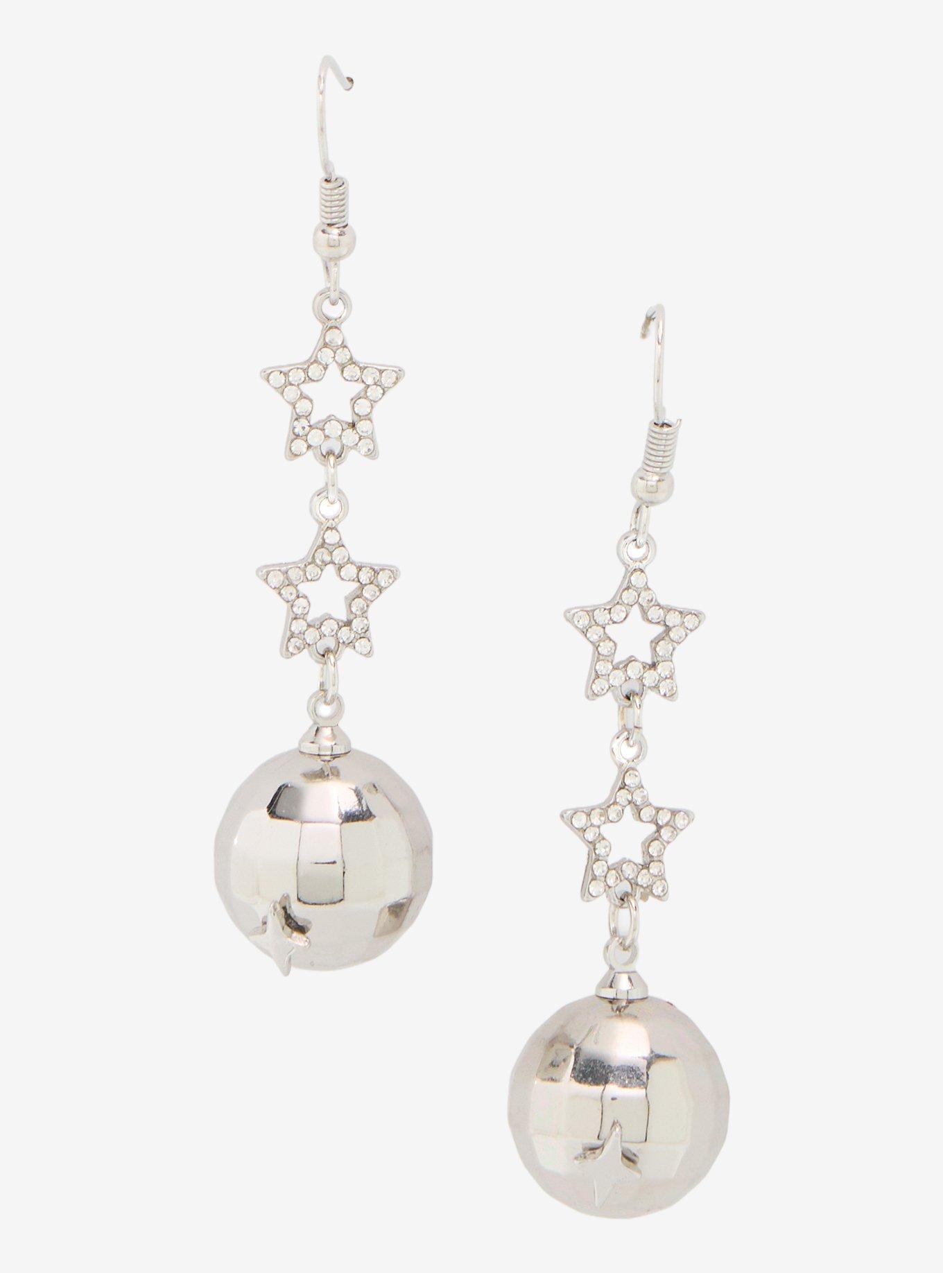 Sweet Society Disco Ball Star Earrings, , hi-res