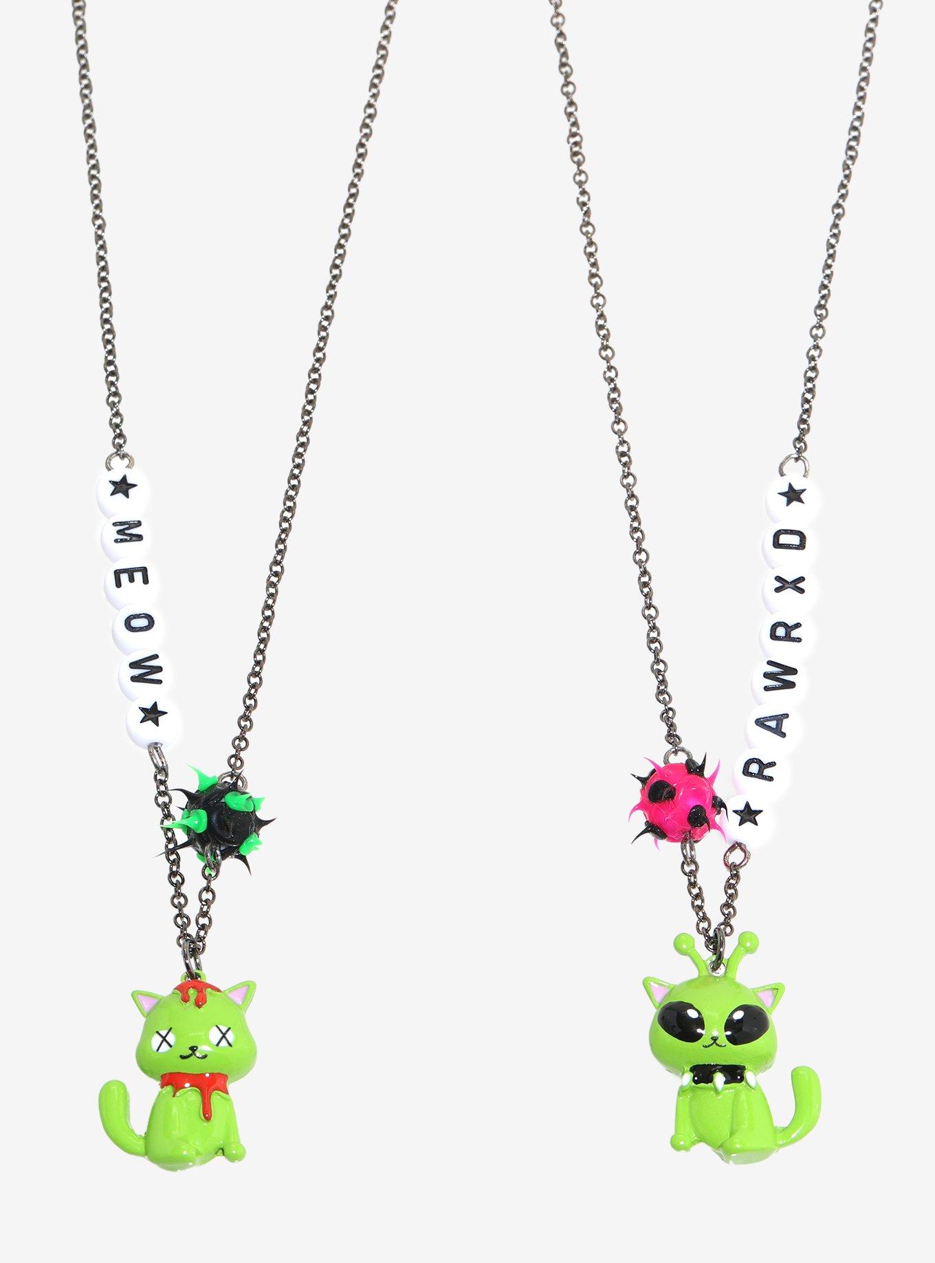 Alien Cat Best Friend Necklace Set, , alternate - view 3