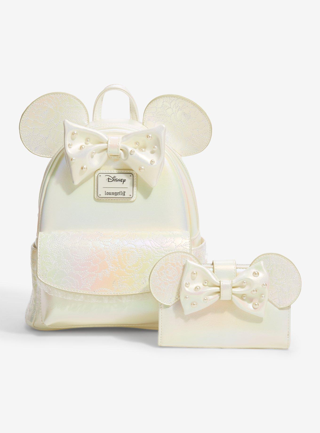 Loungefly Disney Minnie Mouse Iridescent Wedding Bow Mini Backpack - BoxLunch Exclusive