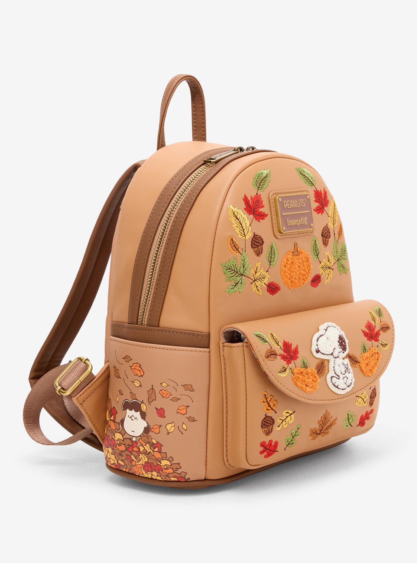 Loungefly Peanuts Snoopy Fall Foliage Chenille Mini Backpack - BoxLunch Exclusive