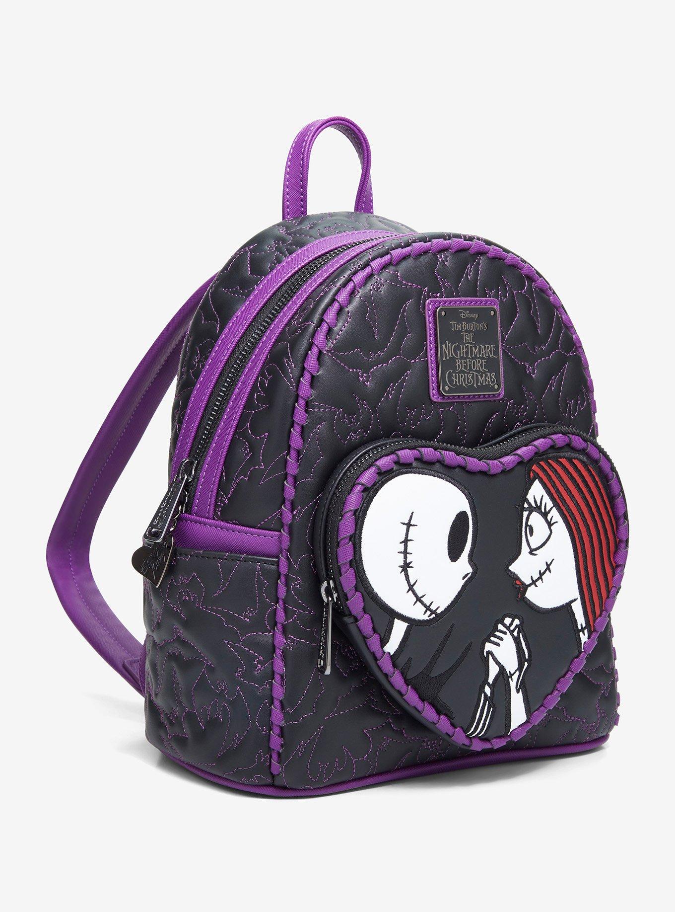 Loungefly Disney The Nightmare Before Christmas Jack & Sally Quilted Mini Backpack - BoxLunch Exclusive