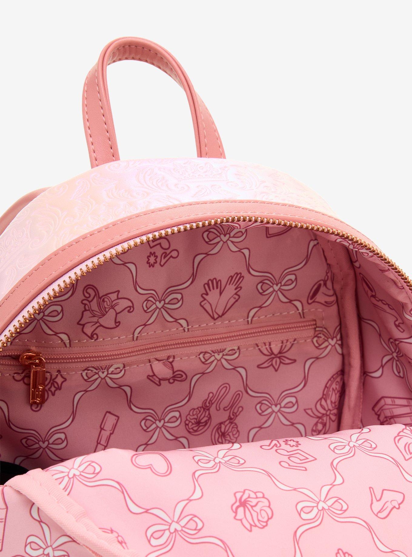 Loungefly Disney Princess Cameo Pink Portraits Tonal Mini Backpack, , alternate - view 4
