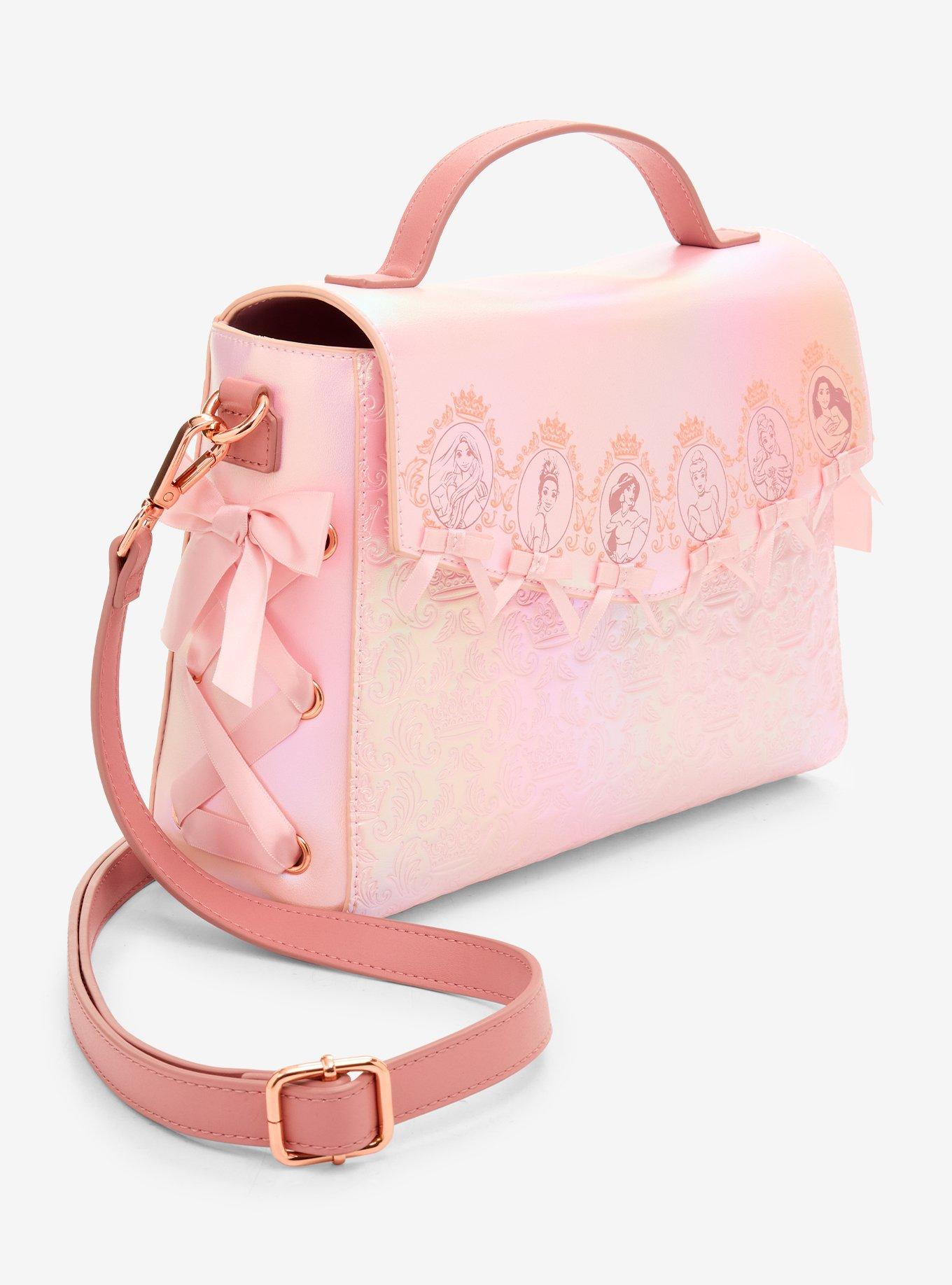 Loungefly Disney Princess Cameo Pink Portraits Tonal Crossbody Bag, , hi-res