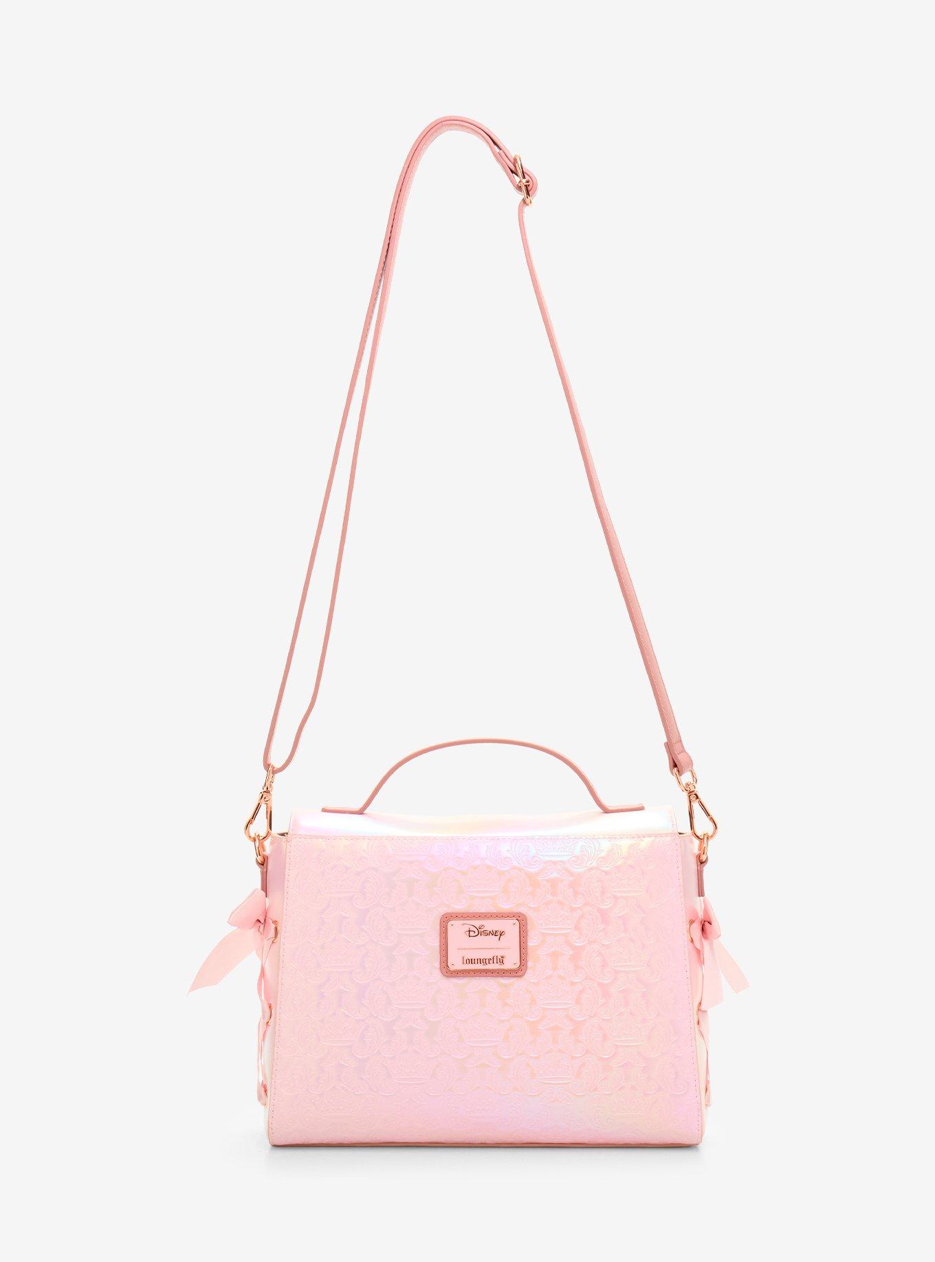 Loungefly Disney Princess Cameo Pink Portraits Tonal Crossbody Bag, , alternate - view 3