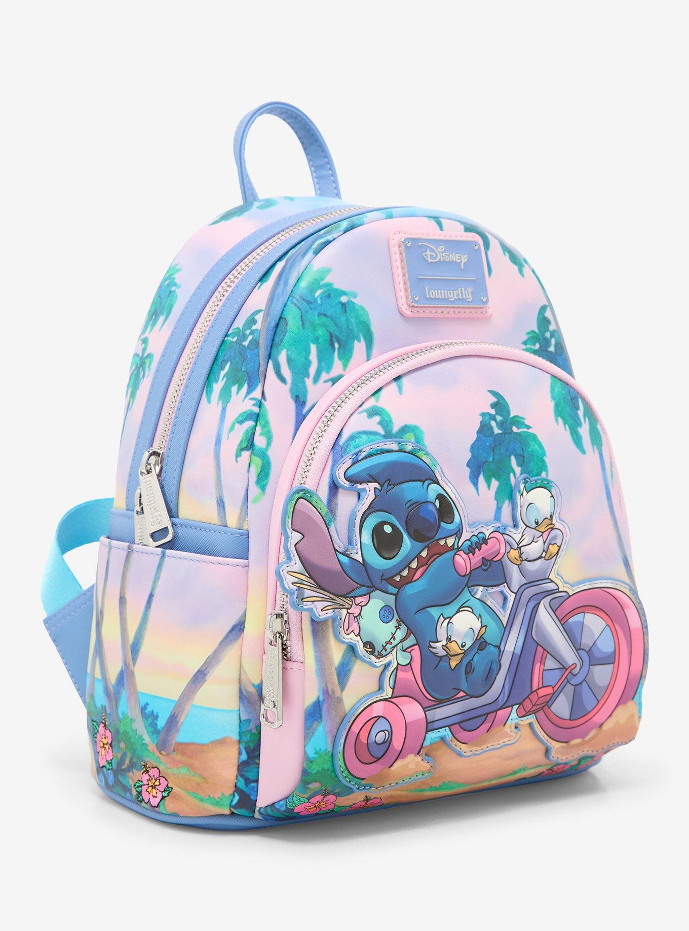 Loungefly Disney Lilo & Stitch Stitch & Scrump Duck Biking Mini Backpack - BoxLunch Exclusive