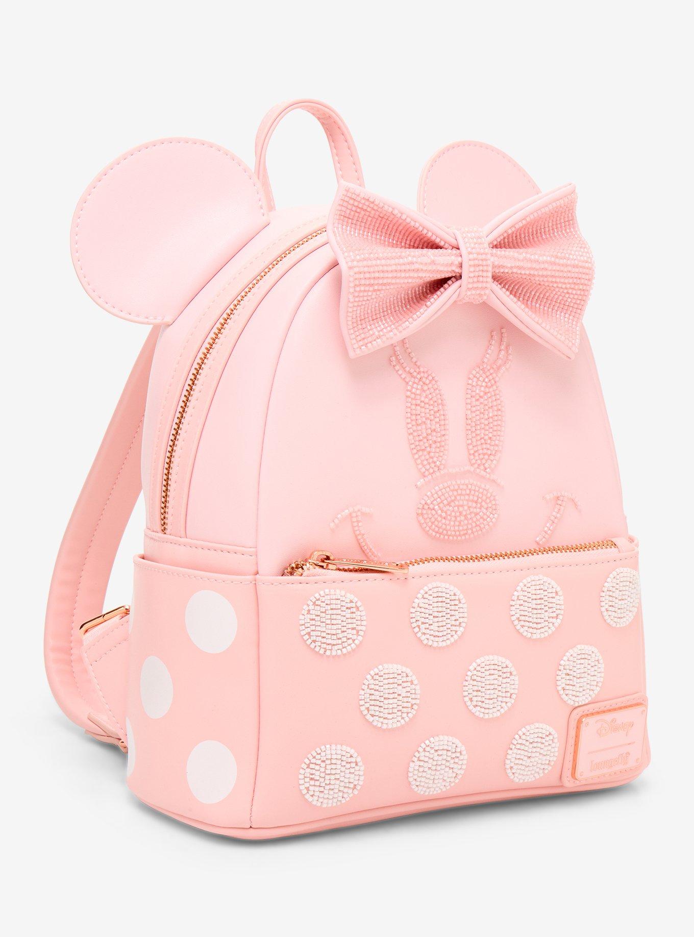Loungefly Disney Minnie Mouse 3D Ears Beaded Mini Backpack, , hi-res