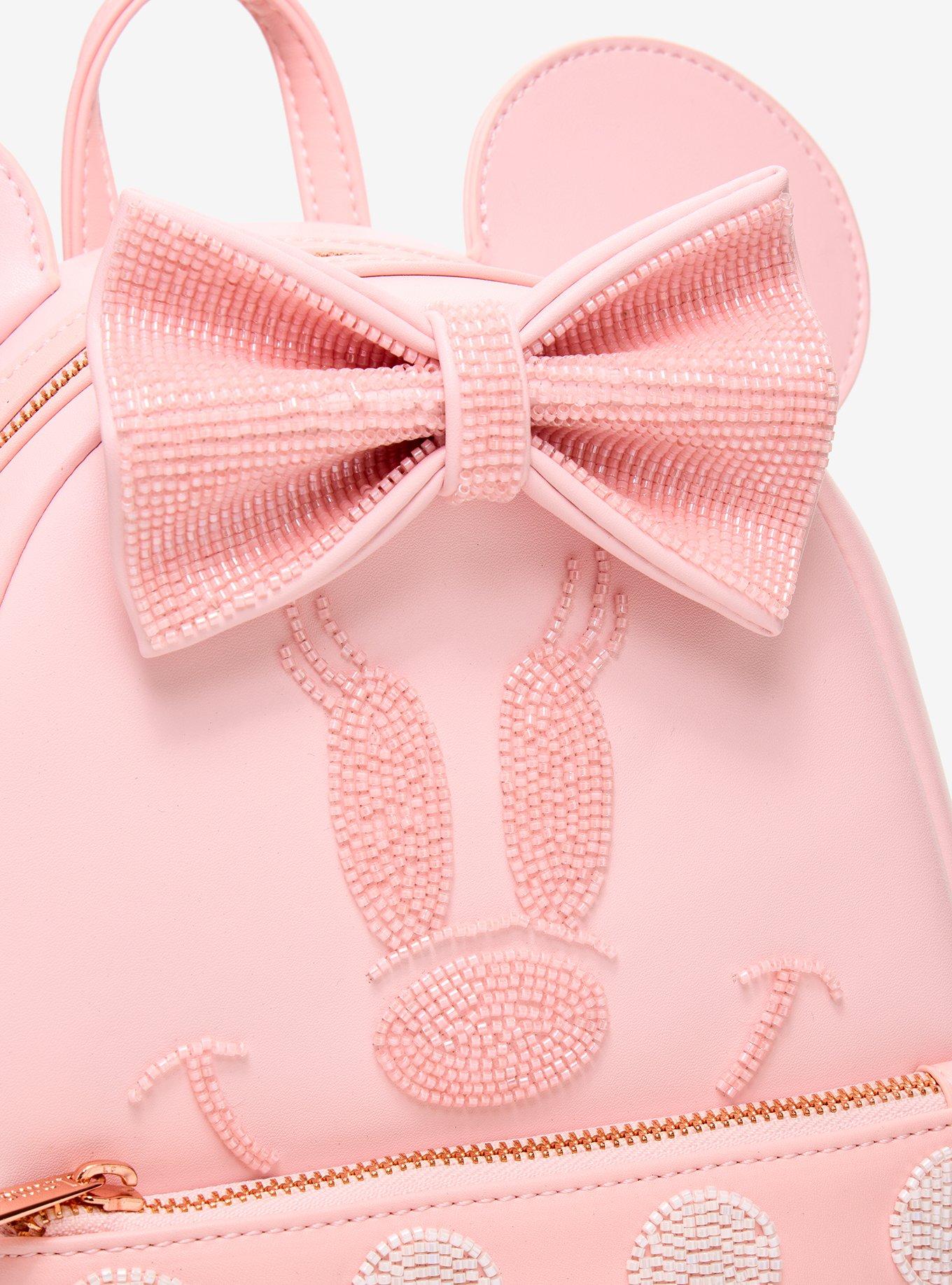 Loungefly Disney Minnie Mouse 3D Ears Beaded Mini Backpack, , alternate - view 3