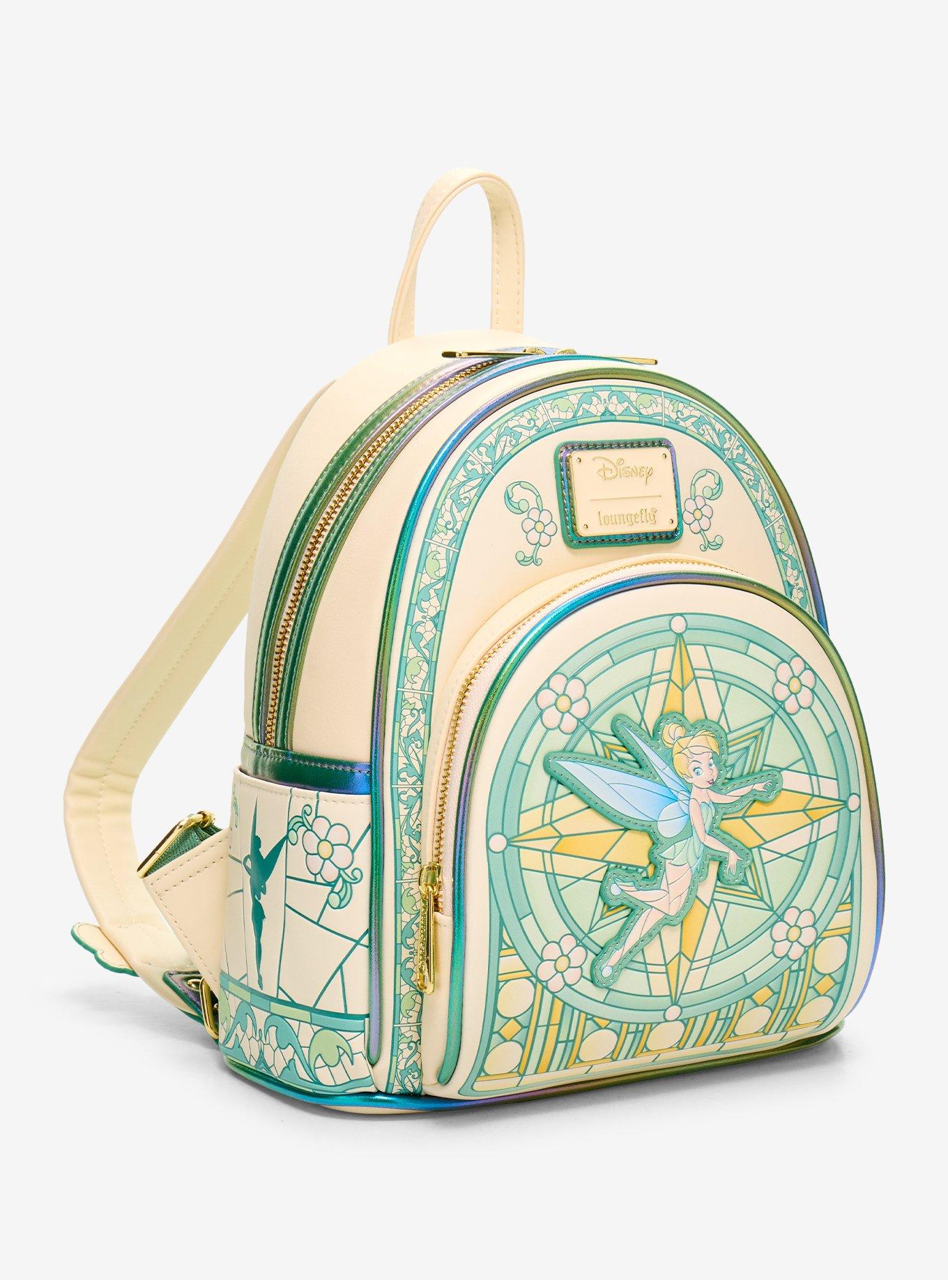 Loungefly Disney Peter Pan Tinker Bell Iridescent Stained Glass Mini Backpack, , hi-res