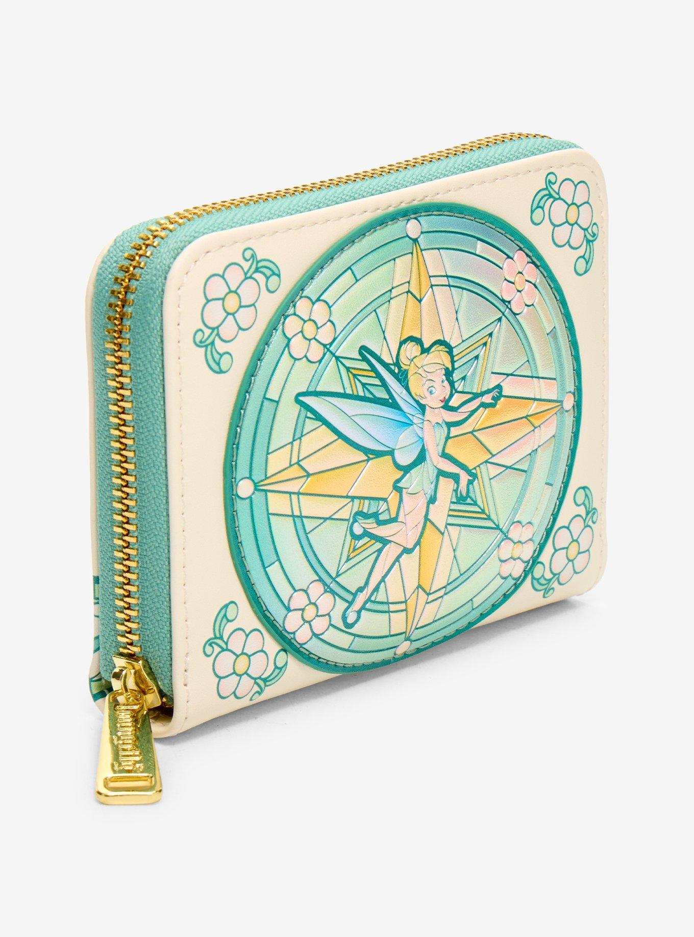 Loungefly Disney Peter Pan Tinker Bell Iridescent Stained Glass Wallet, , hi-res