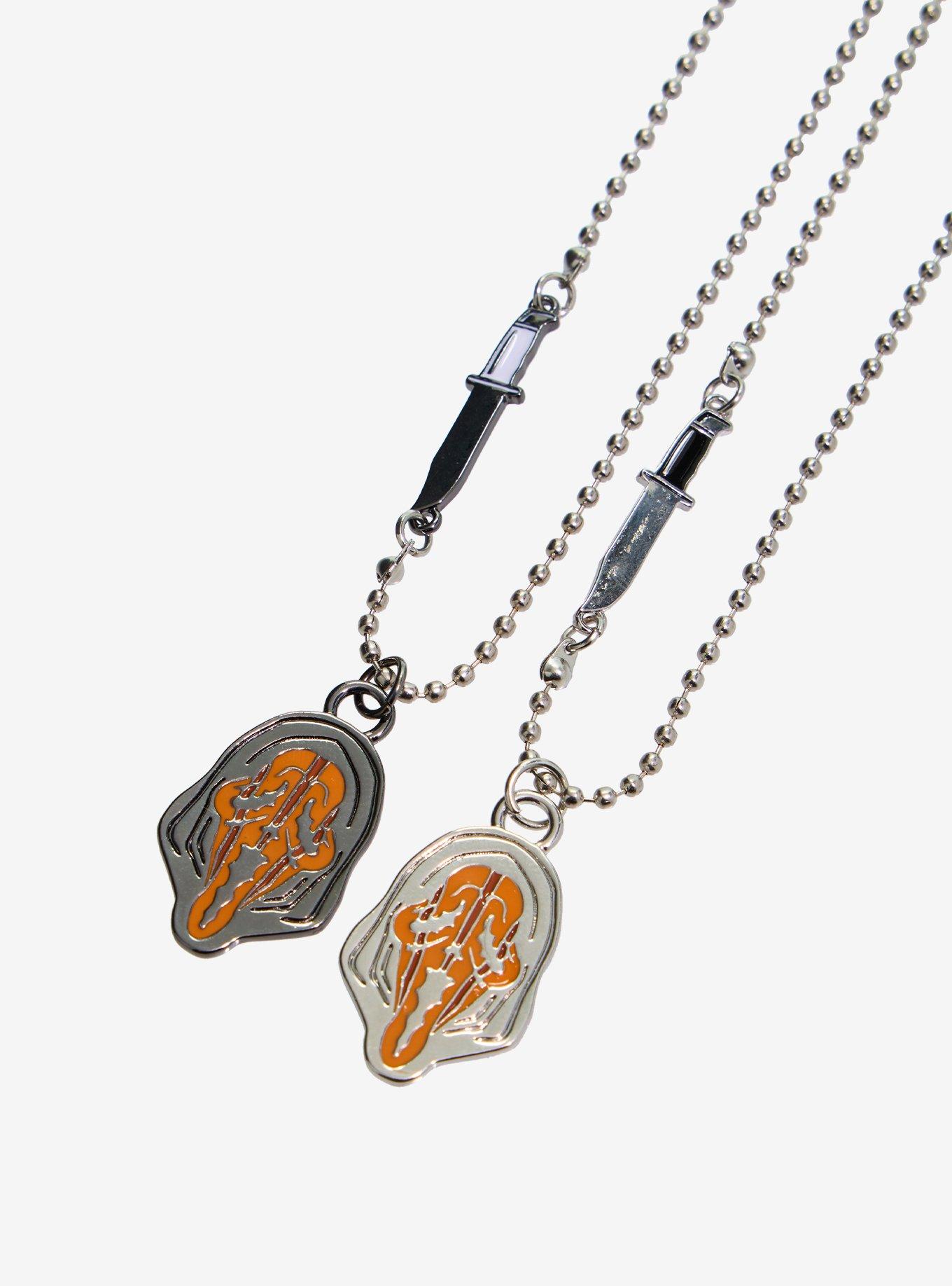 Ghost Face Glow-In-The-Dark Best Friend Necklace Set, , alternate - view 3