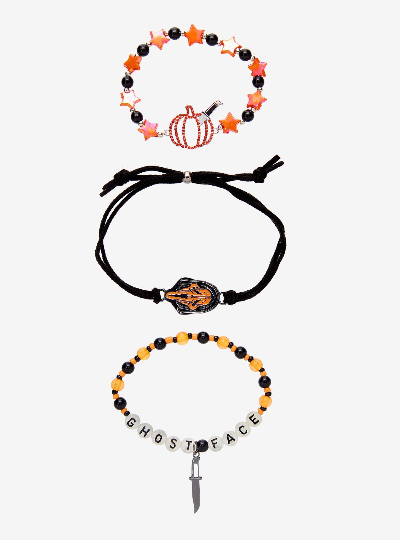 Ghost Face Glow-In-The-Dark Bracelet Set, , hi-res
