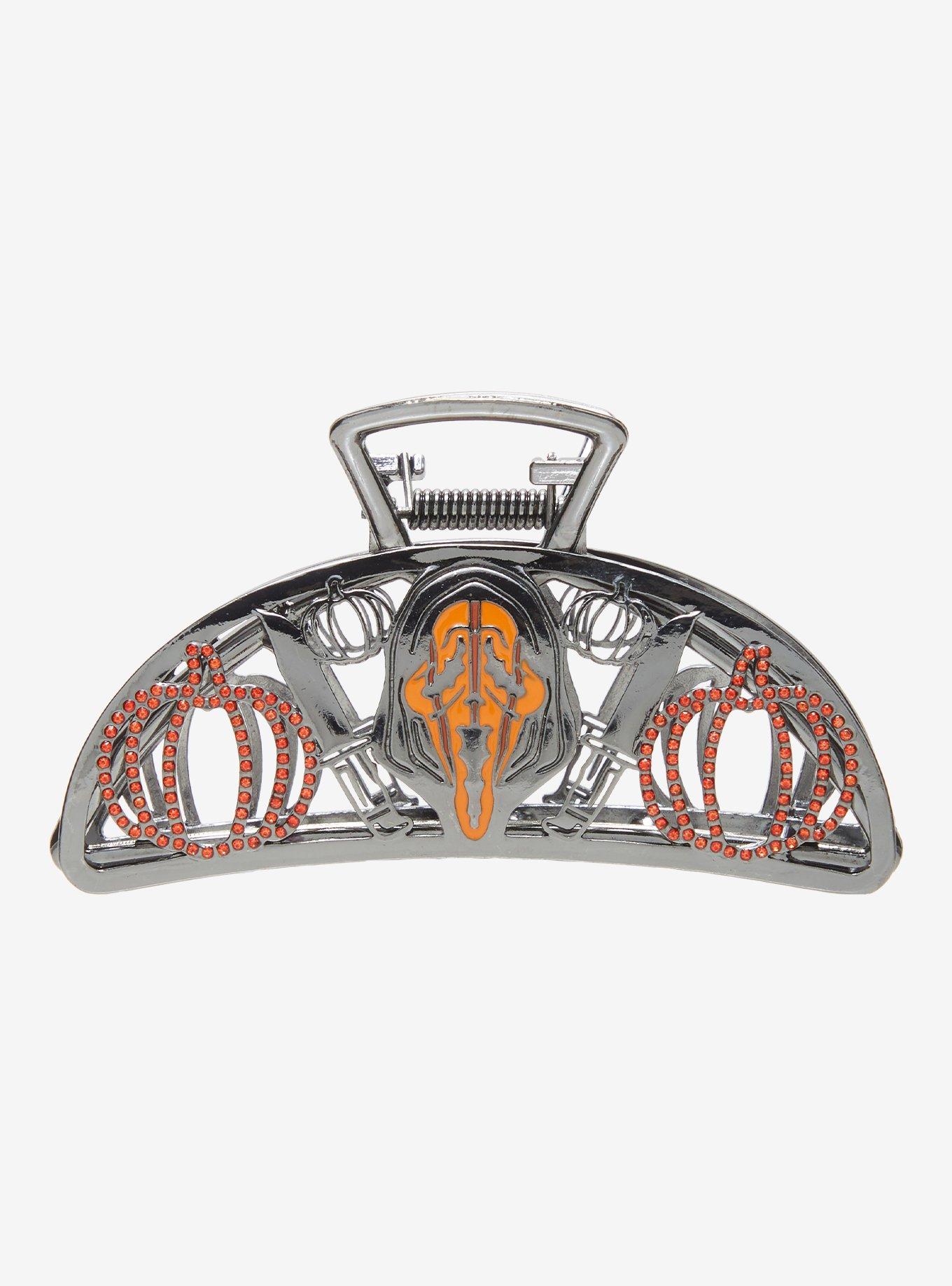 Ghost Face Pumpkin Claw Hair Clip, , hi-res