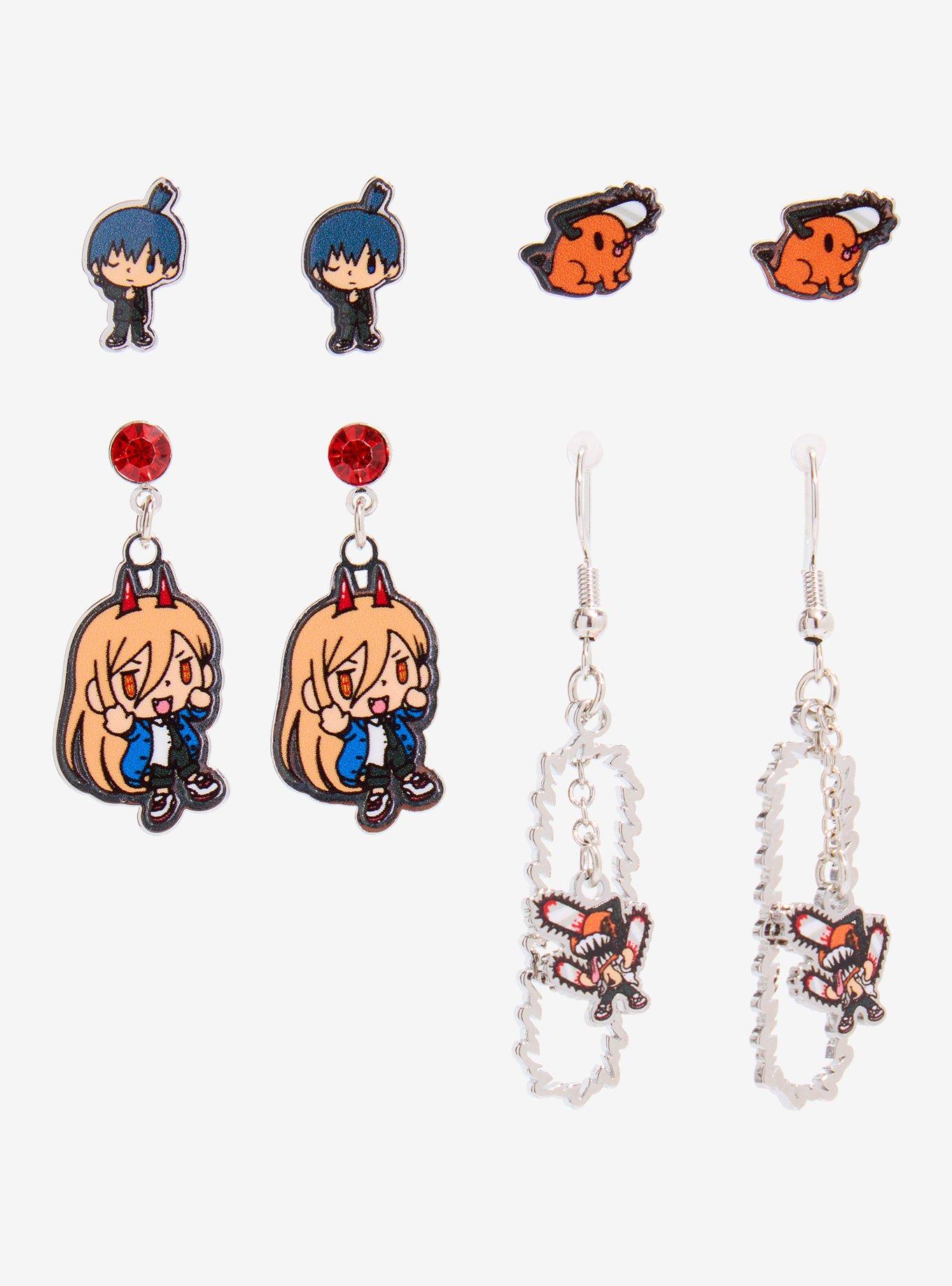 Chainsaw Man Chibi Earring Set, , hi-res