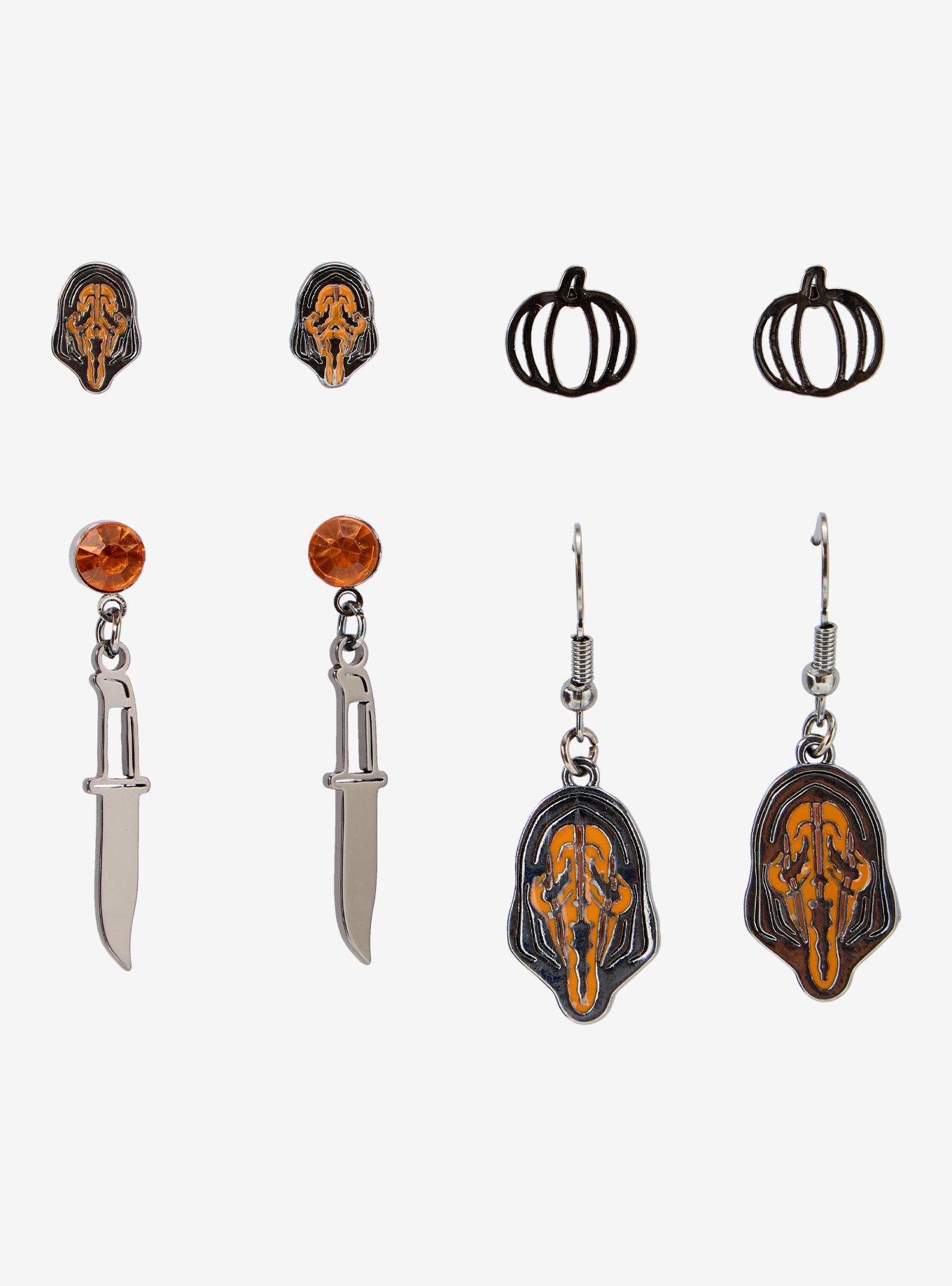 Ghost Face Glow-In-The-Dark Earring Set, , hi-res