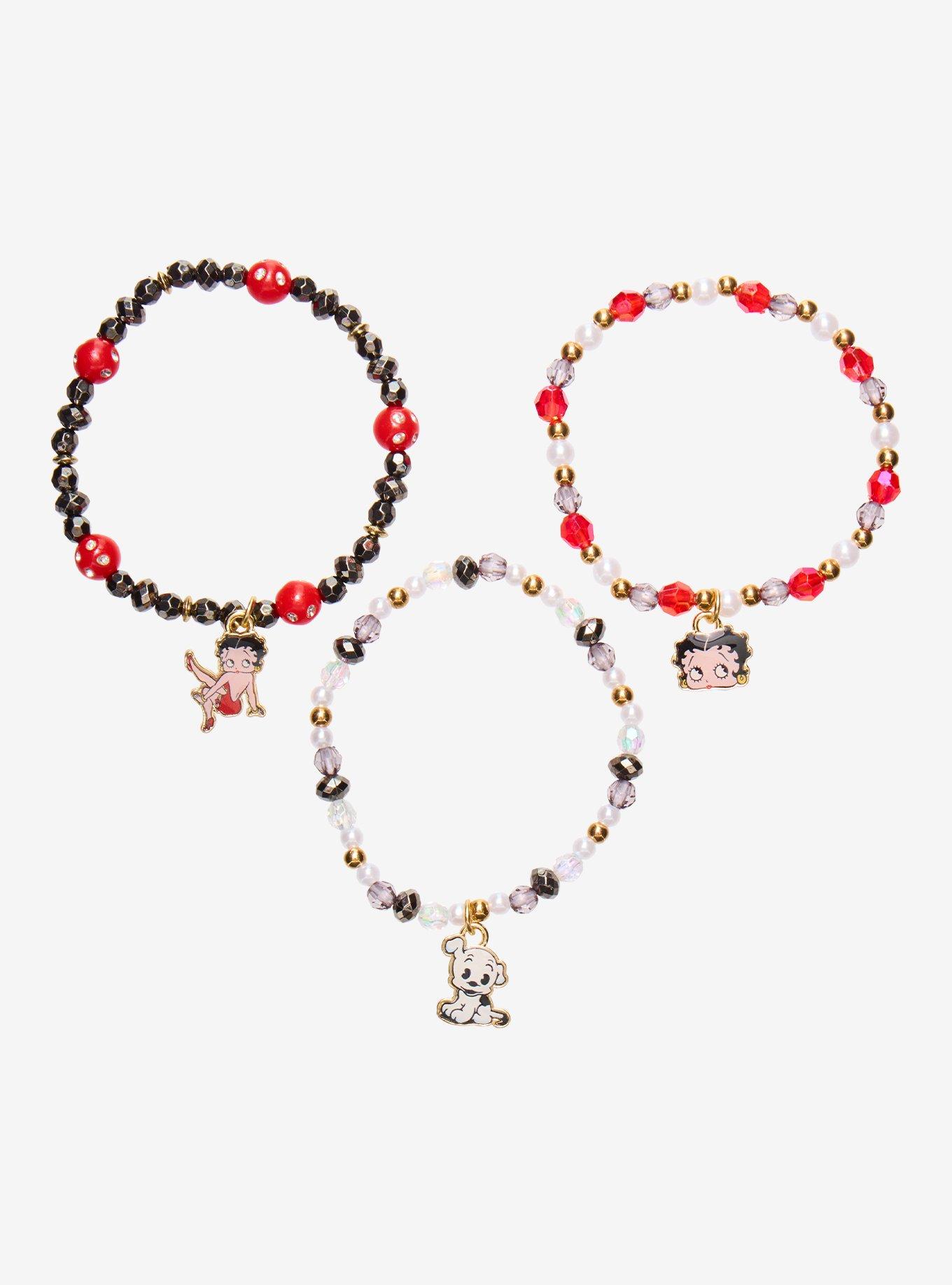 Betty Boop Bead Bracelet Set, , hi-res