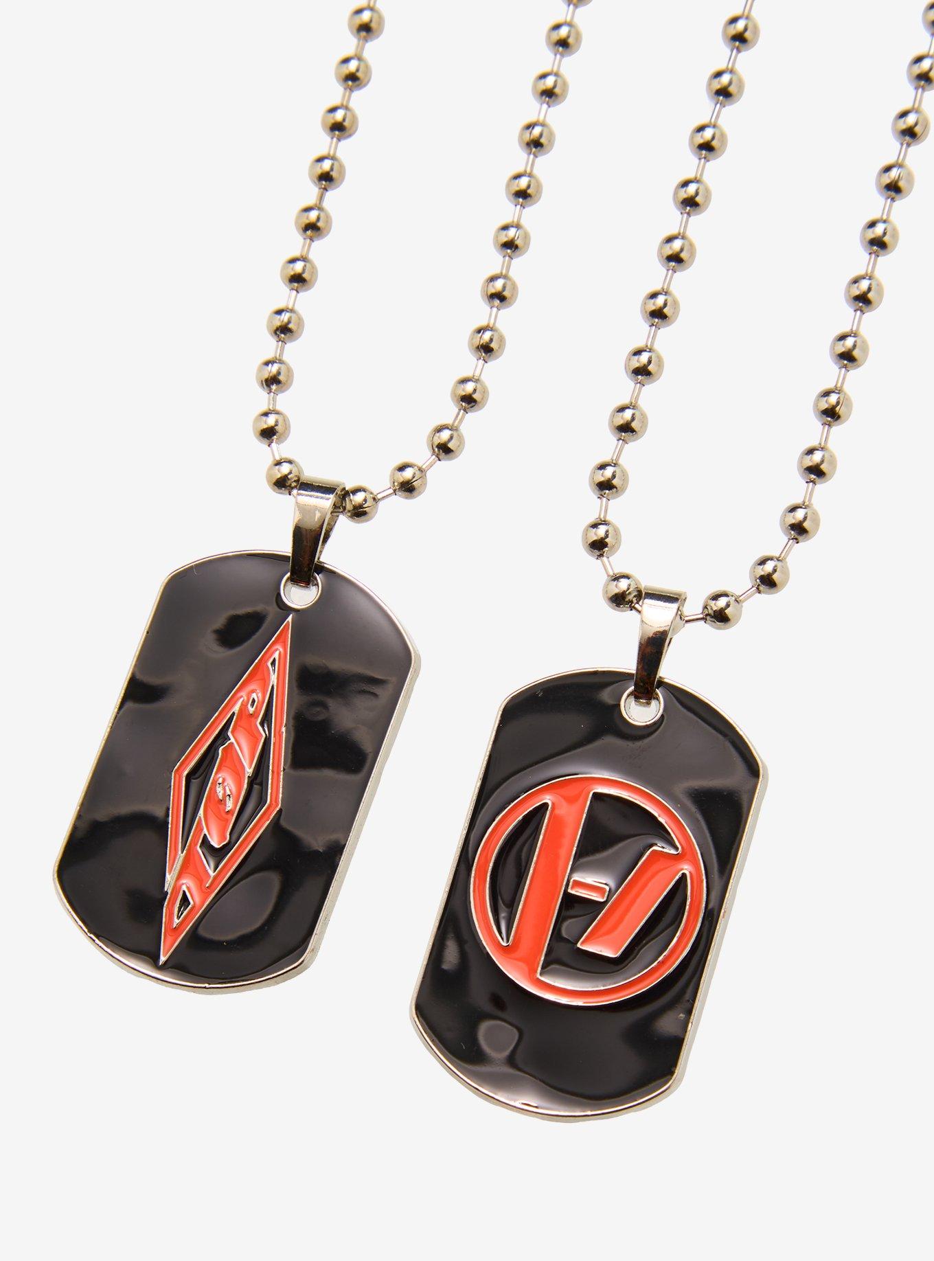 Twenty One Pilots Dog Tag Best Friend Necklace Set, , alternate - view 3