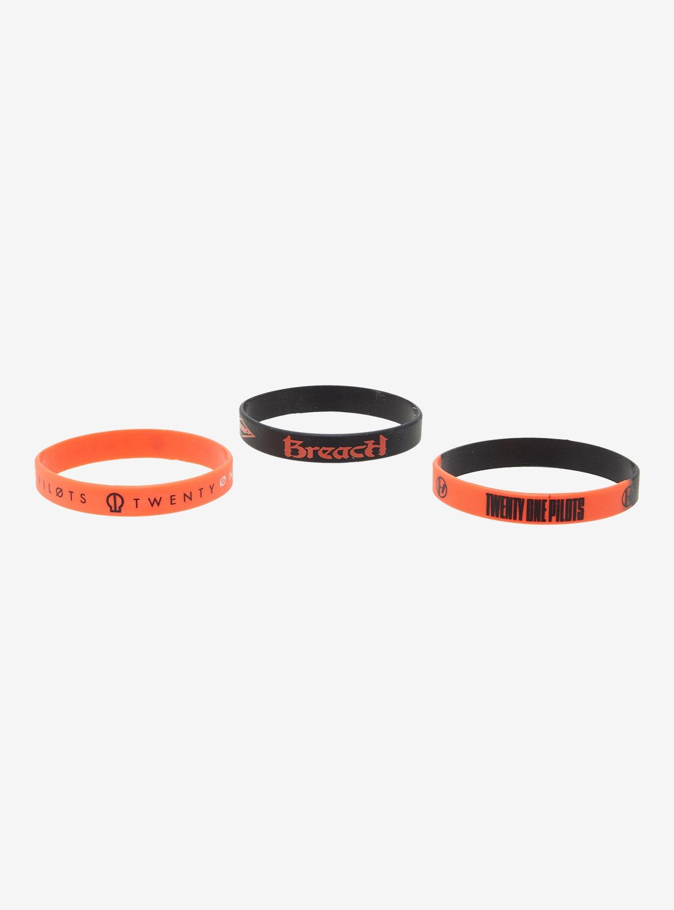 Twenty One Pilots Logo Rubber Bracelet Set, , hi-res
