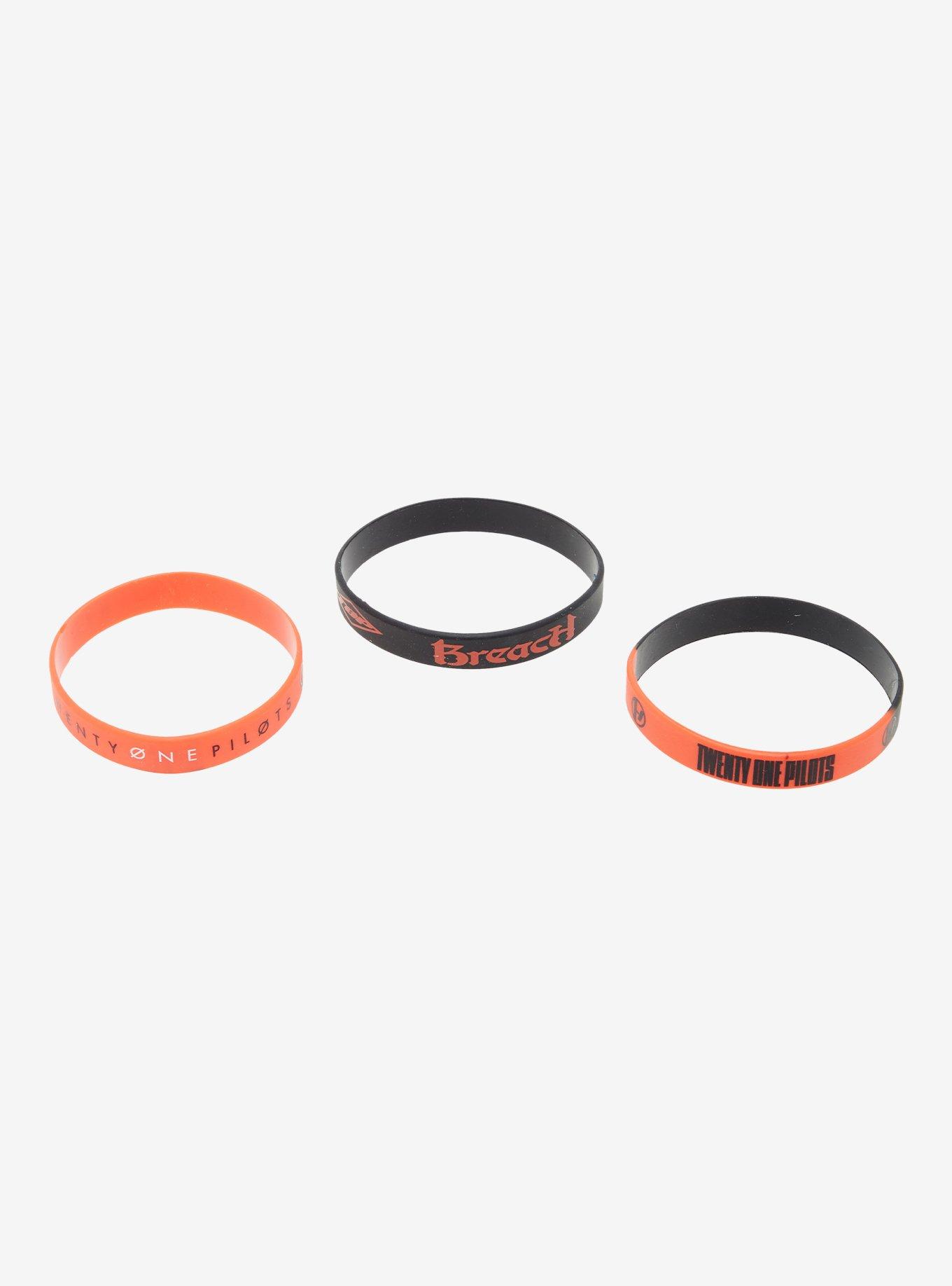 Twenty One Pilots Logo Rubber Bracelet Set, , alternate - view 3