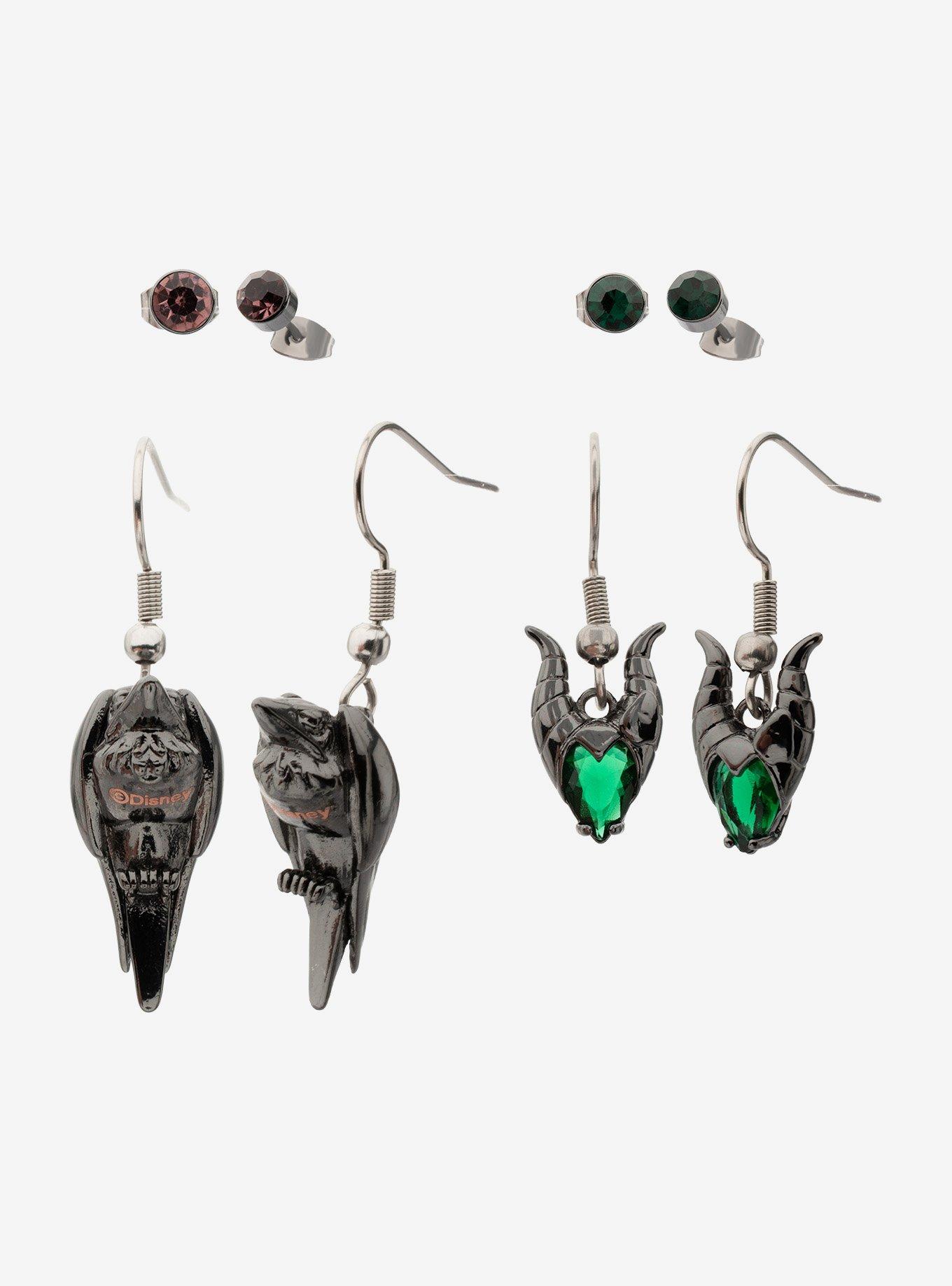 Disney Sleeping Beauty Maleficent & Diablo Earring Set, , hi-res