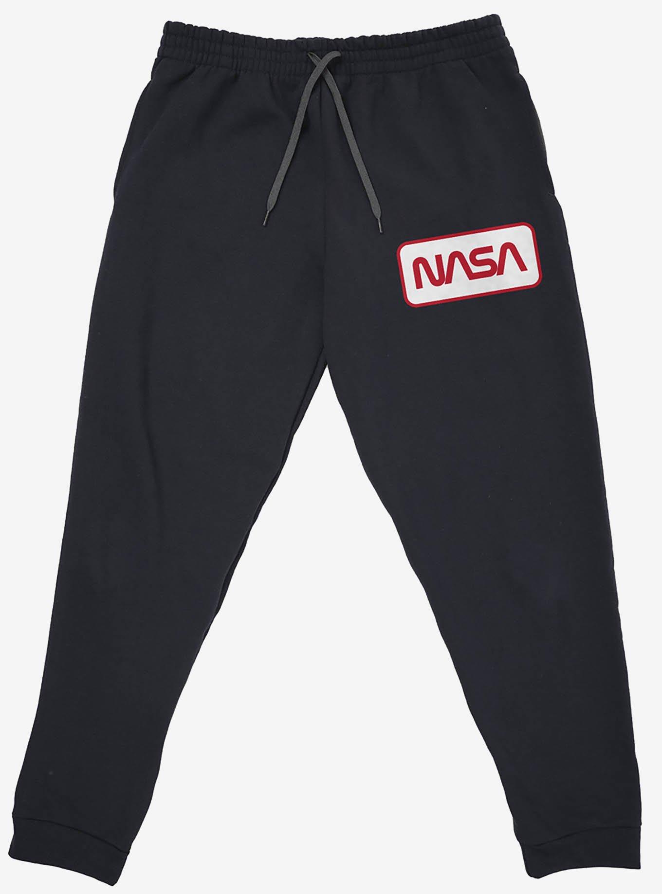 NASA Rectangular Worm Logo Jogger Sweatpants, BLACK, alternate