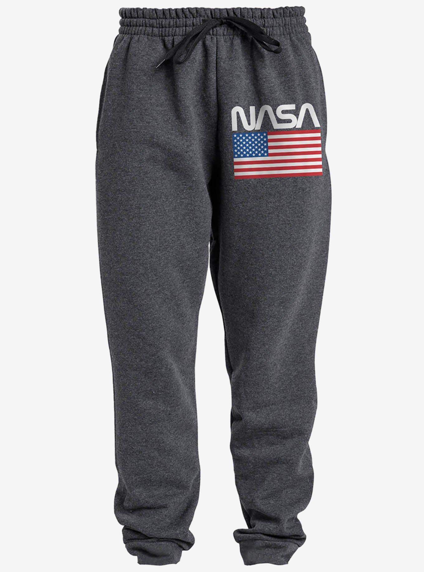 NASA American Flag Worm Logo Jogger Sweatpants, , hi-res
