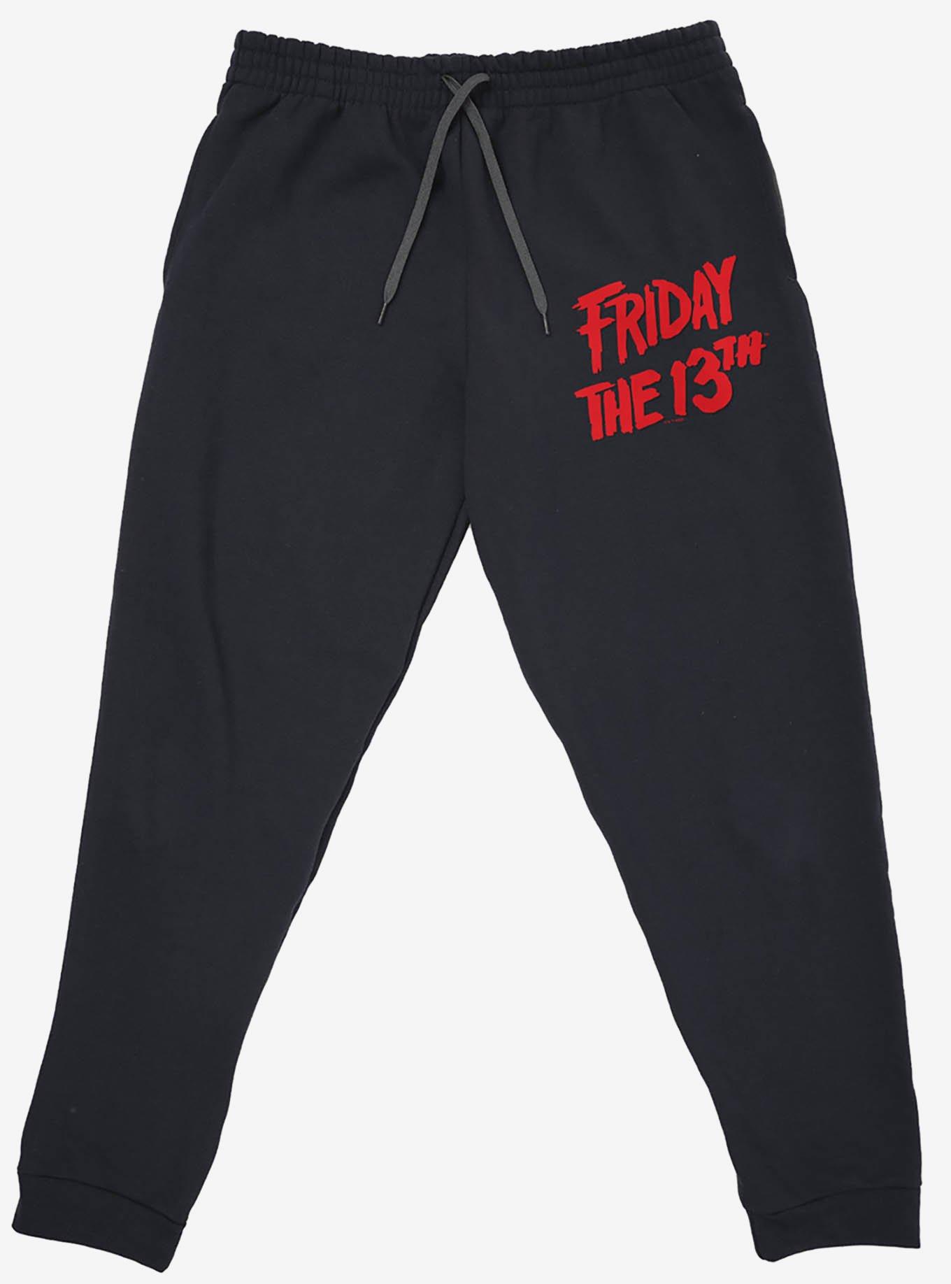 Friday the 13th Logo Jogger Sweatpants, BLACK, alternate