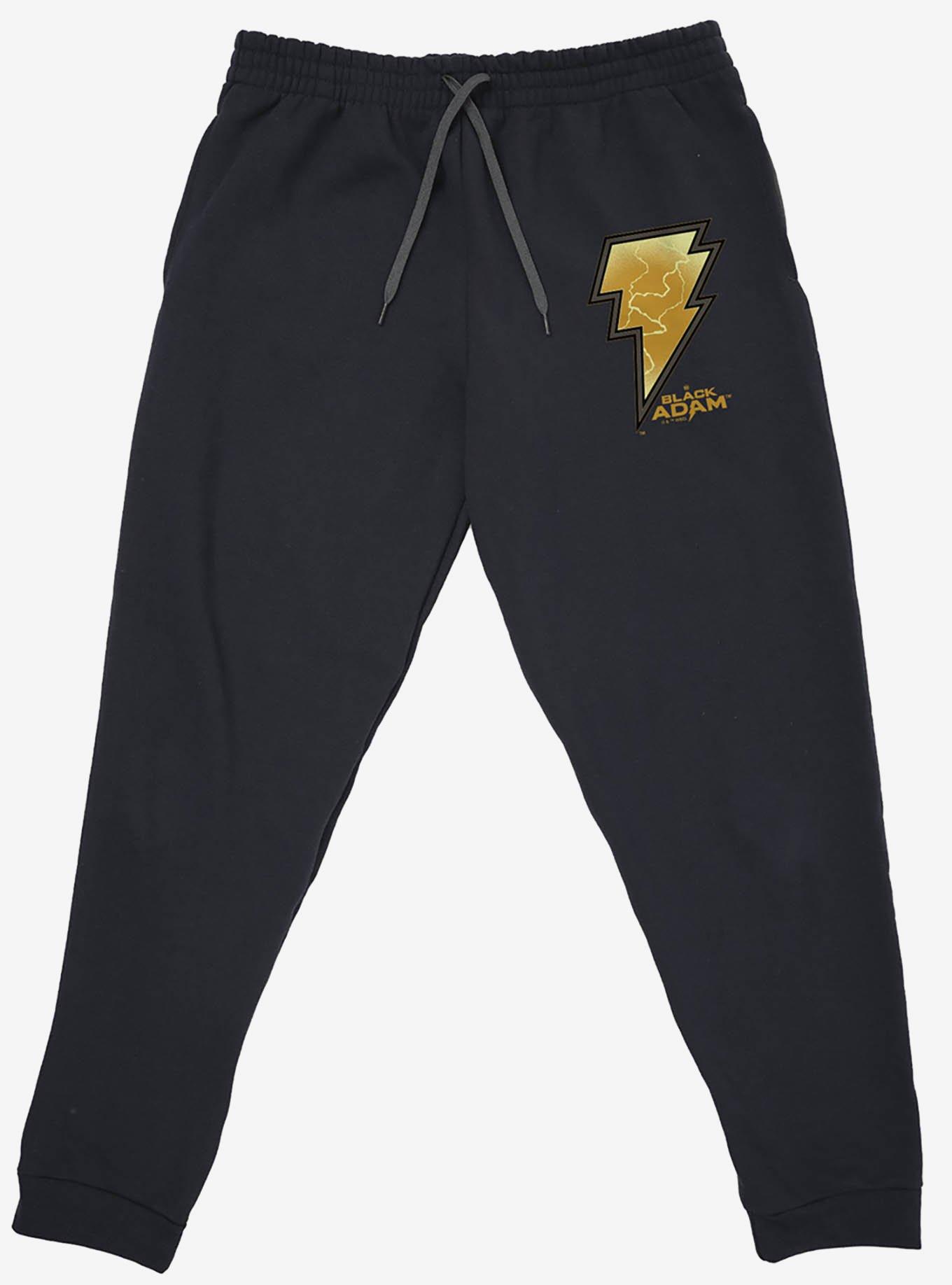 Black Adam Lightning Logo Jogger Sweatpants, BLACK, alternate