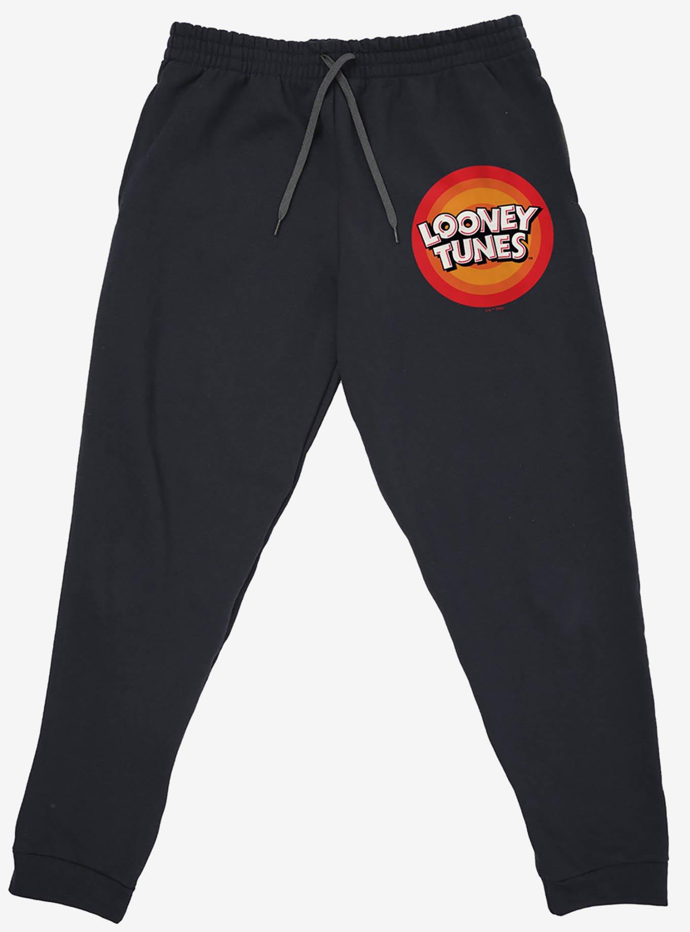 Looney Tunes Circle Logo Jogger Sweatpants, BLACK, alternate