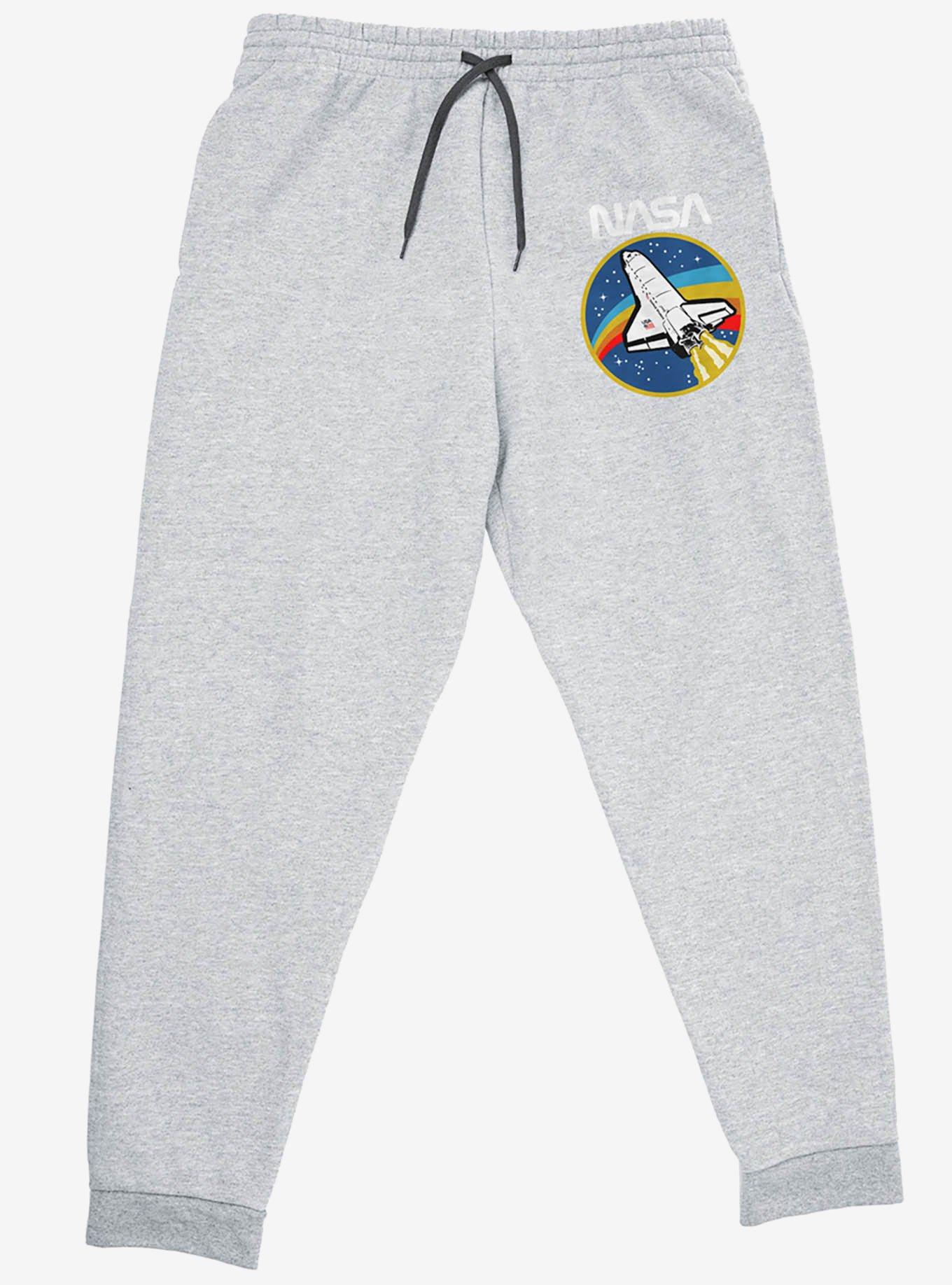 NASA Retro Shuttle Emblem Jogger Sweatpants, GREY, alternate