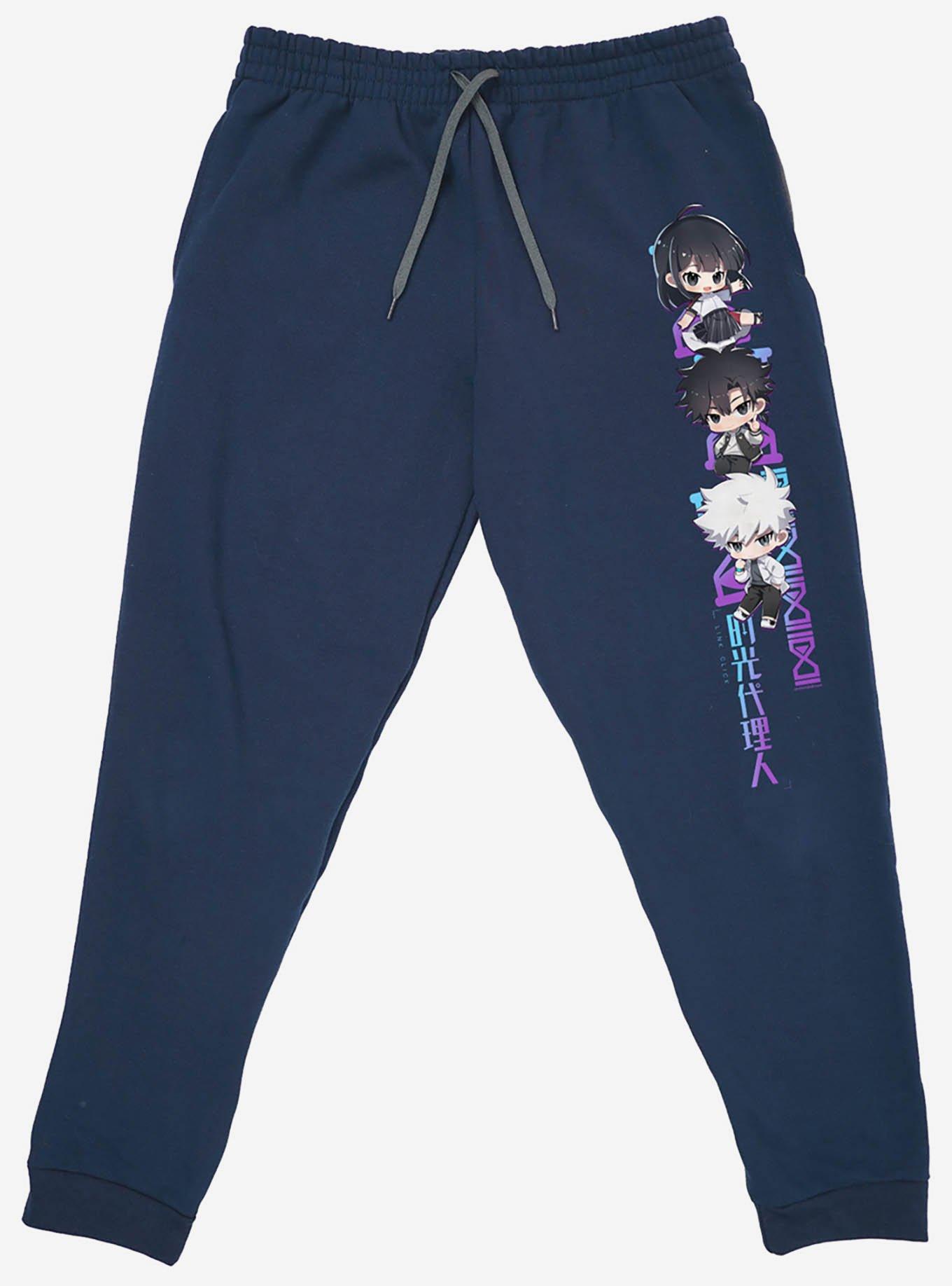 Link Click Chibi Trio Jogger Sweatpants, BLUE, alternate