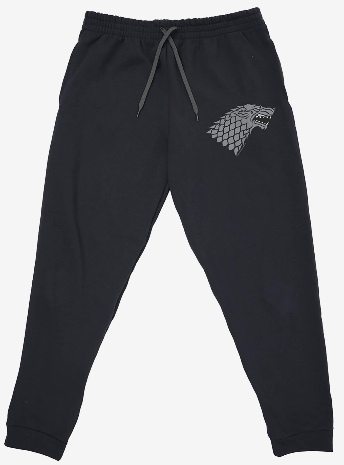 Game of Thrones Stark Sigil Jogger Sweatpants, BLACK, alternate