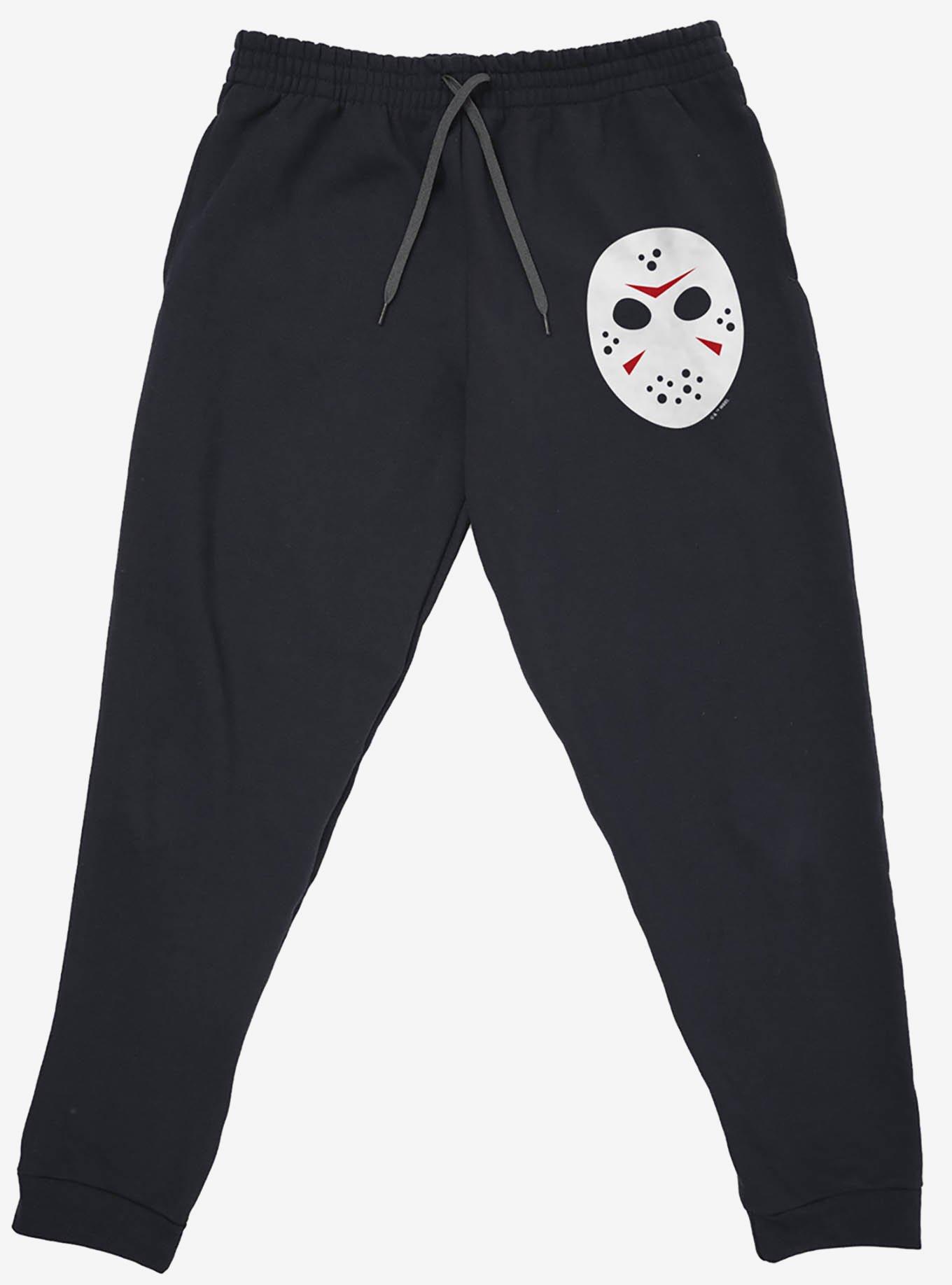 Friday the 13th Simple Mask Jogger Sweatpants, BLACK, alternate