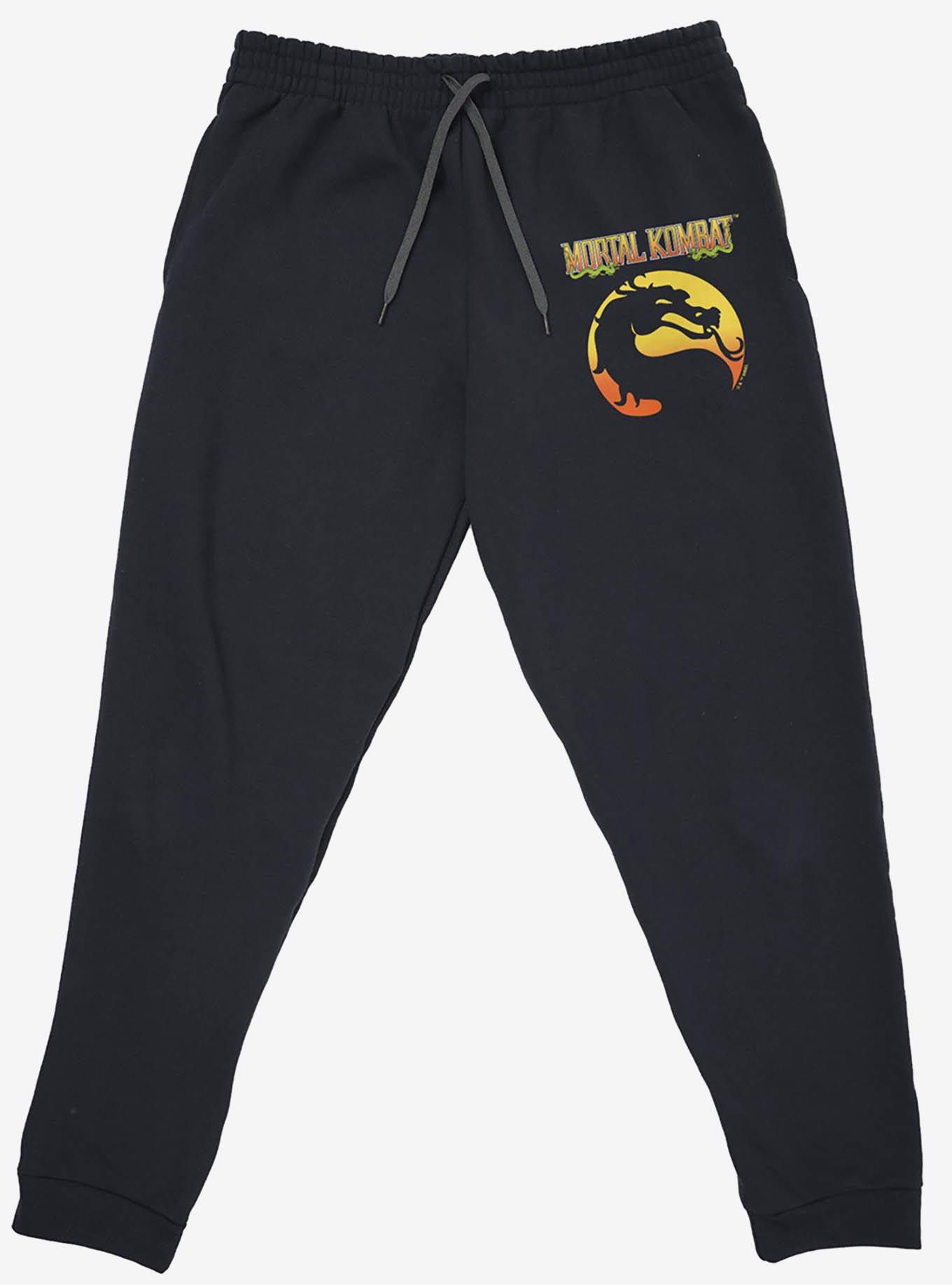 Mortal Kombat Klassic Logo Jogger Sweatpants, BLACK, alternate