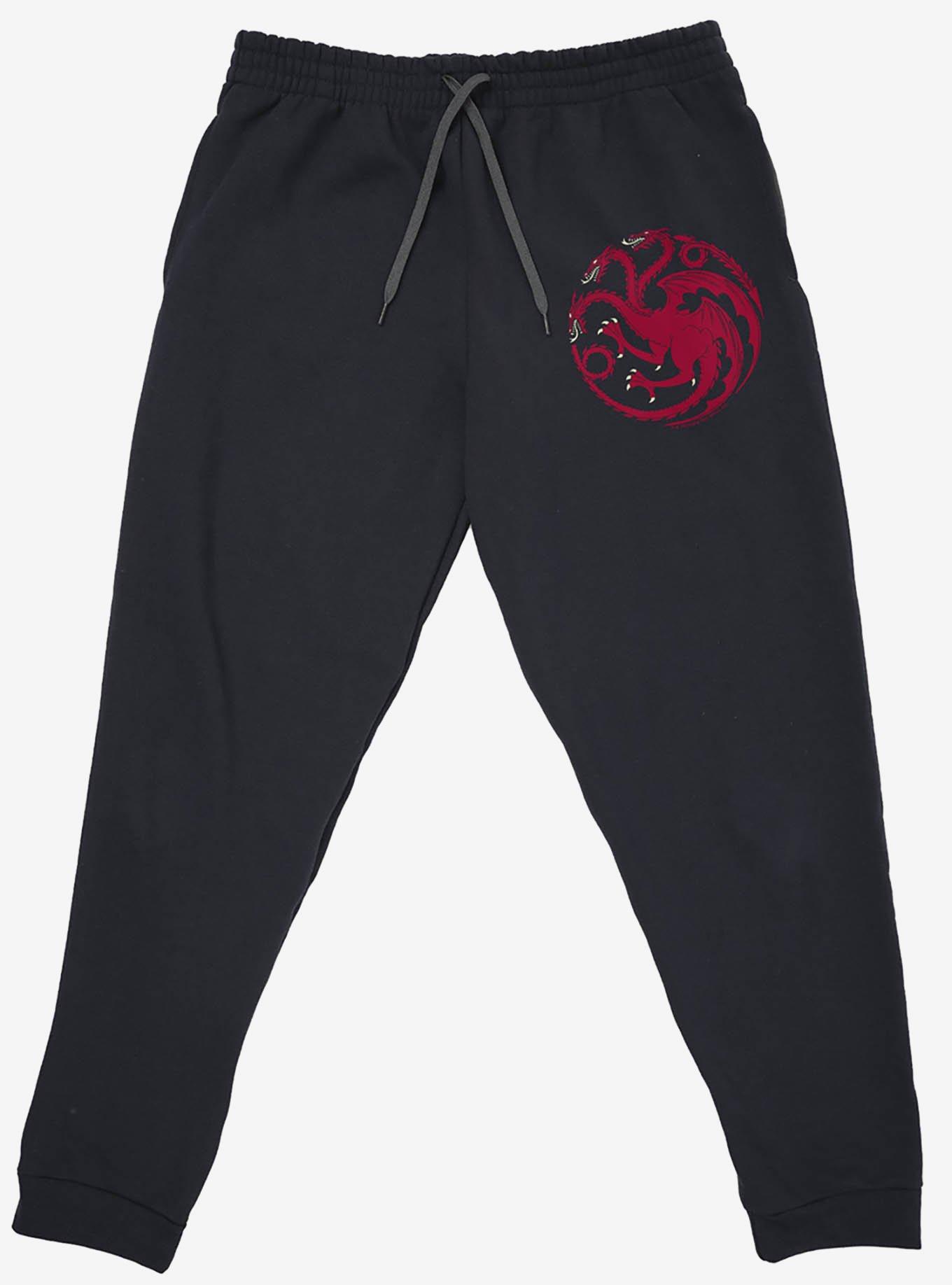 Game of Thrones Targaryen Sigil Jogger Sweatpants, BLACK, alternate