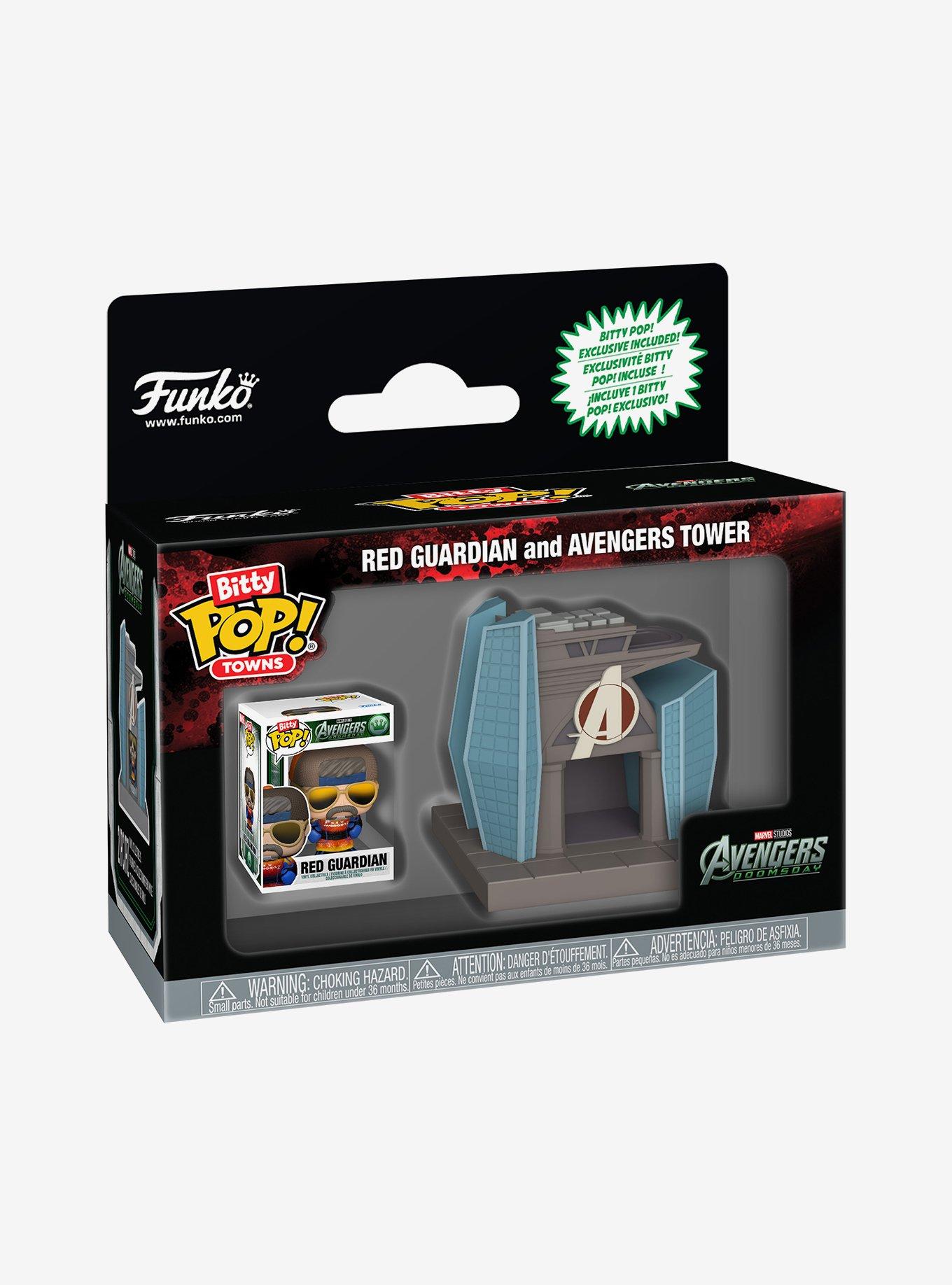 Funko Bitty Pop! Towns Marvel Avengers: Doomsday Red Guardian and Avenges Tower Mini Vinyl Figure Set, , alternate - view 2