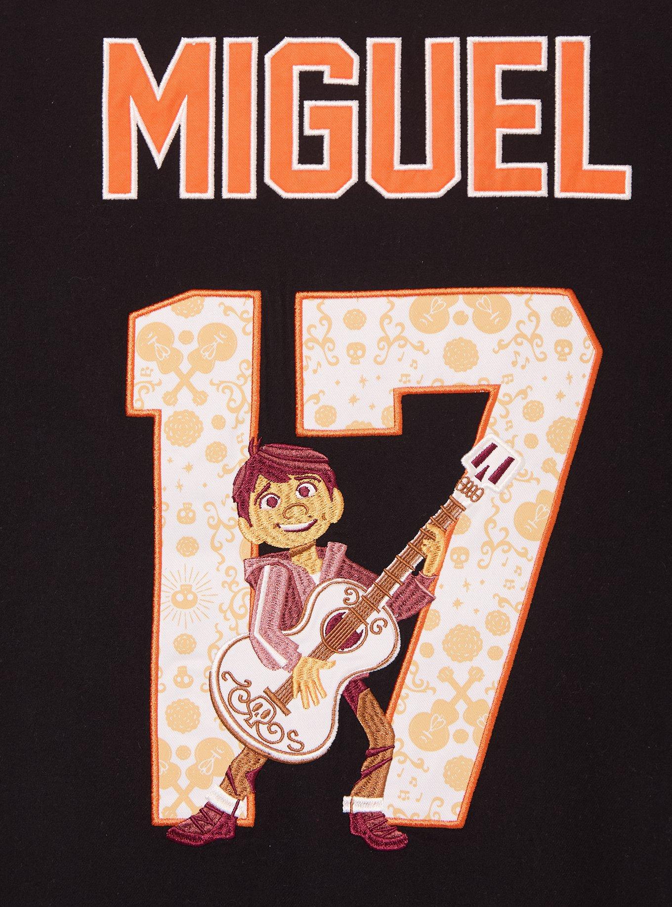 Disney Pixar Coco Land of the Dead Miguel Baseball Jersey - BoxLunch Exclusive, BLACK, alternate - view 4