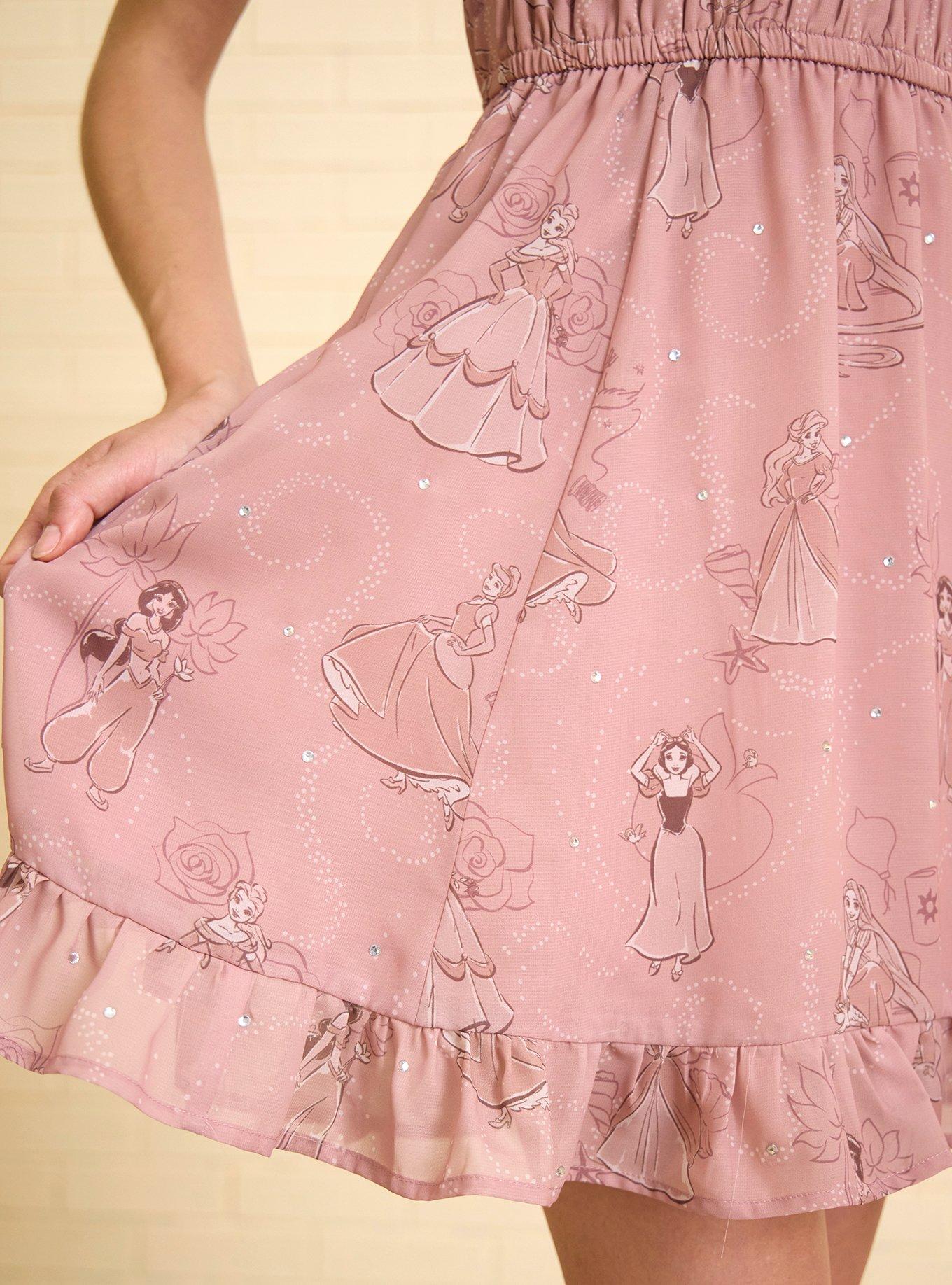Her Universe Disney Princess Floral Puff Sleeve Dress Her Universe Exclusive, MULTI, alternate - view 4