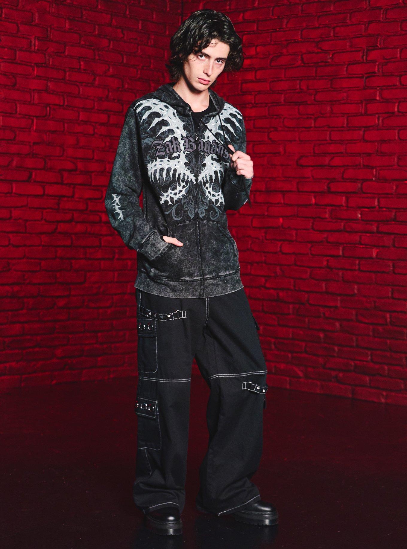 Zak Bagans Vertebrae Hoodie, BLACK, alternate - view 3