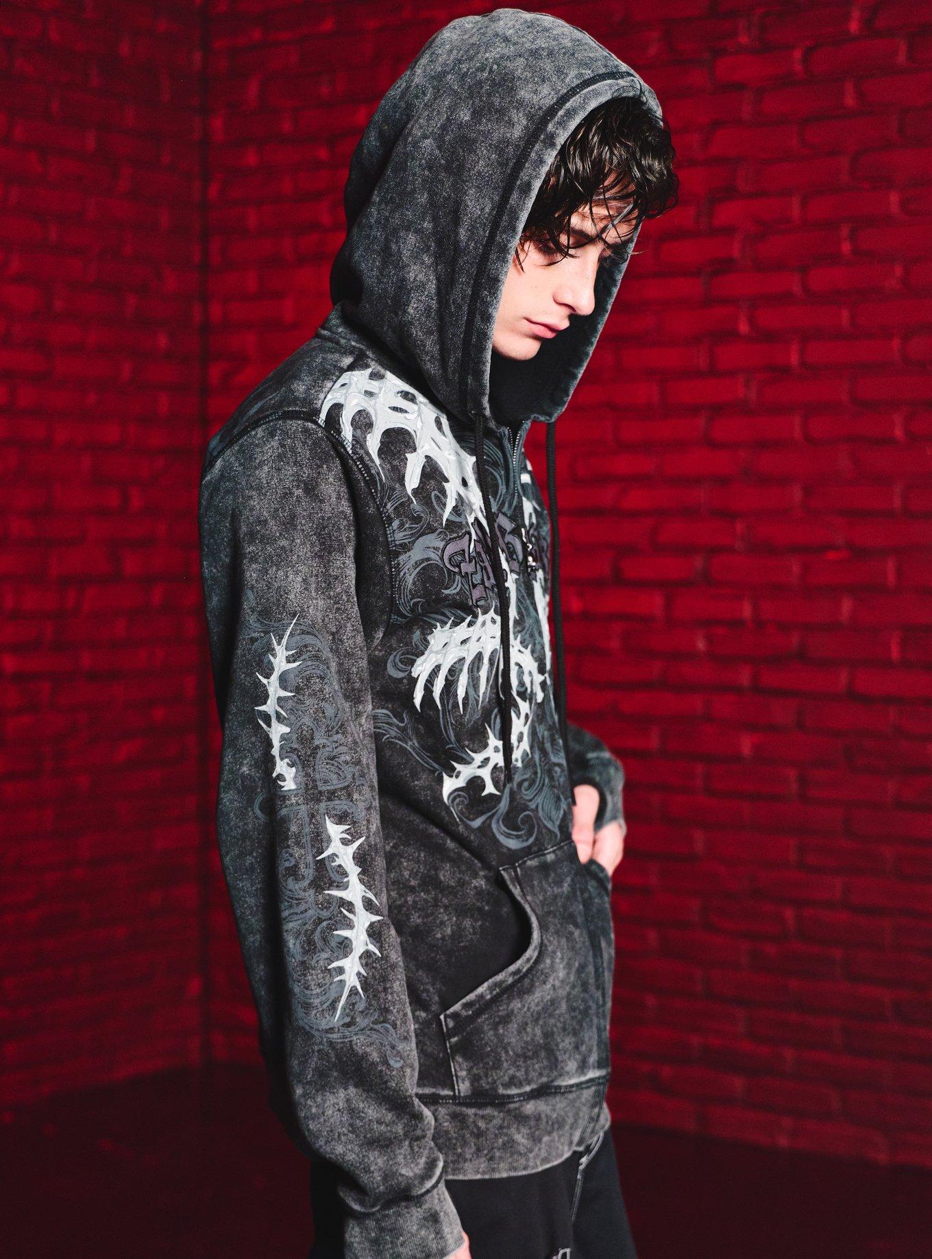Zak Bagans Vertebrae Hoodie, BLACK, alternate - view 4