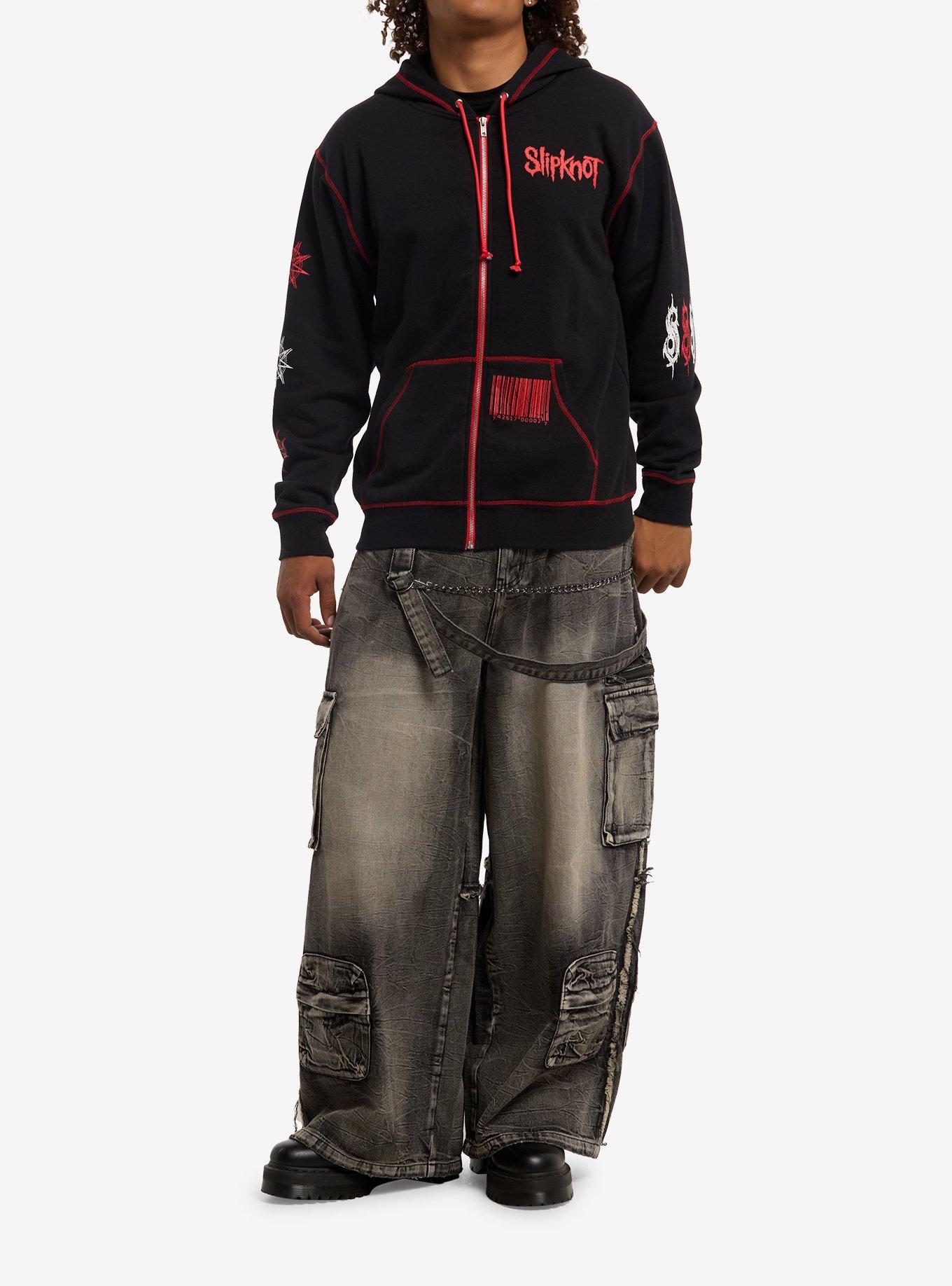 Slipknot Shattered Logo Hoodie, BLACK, alternate - view 3