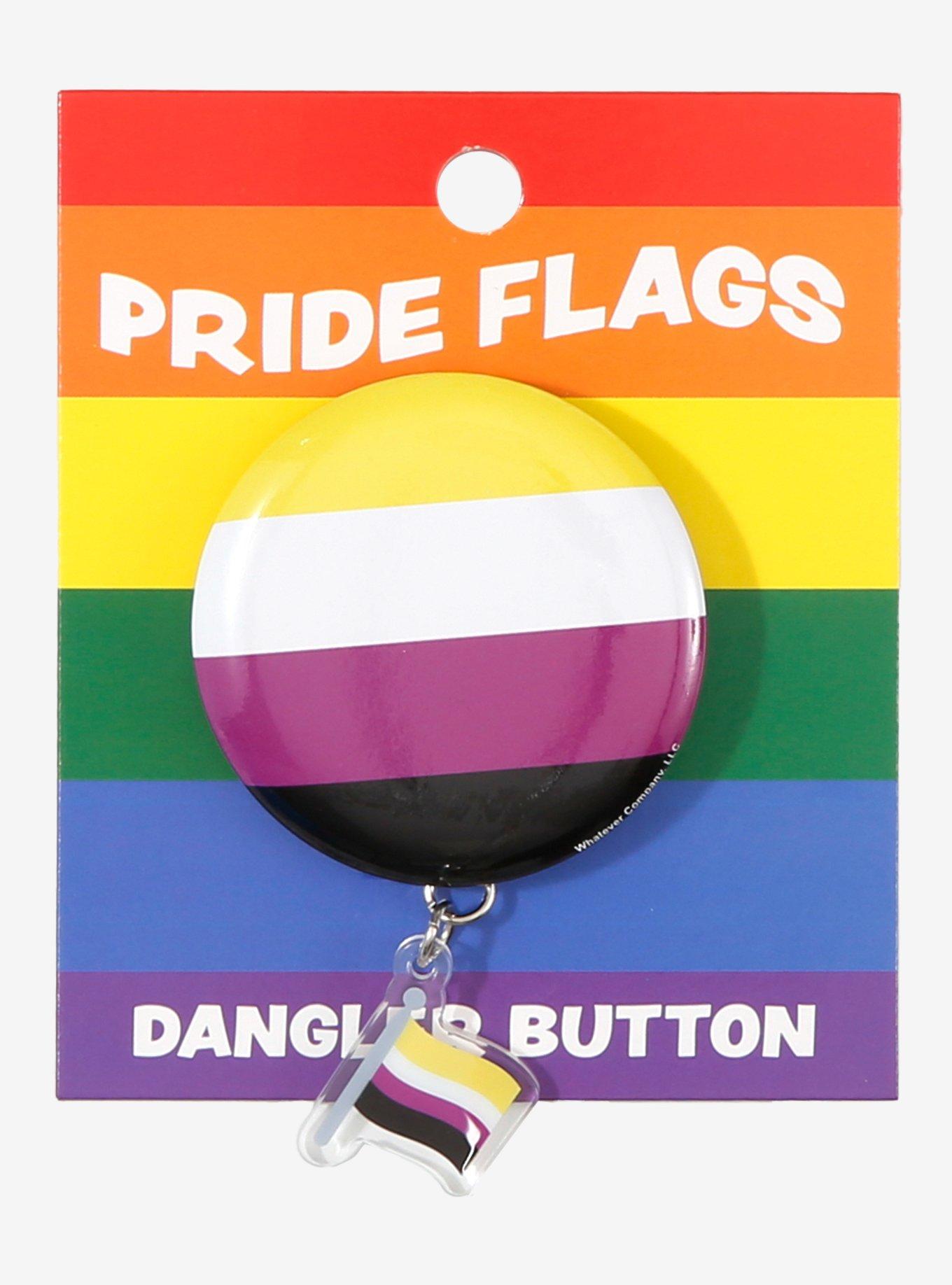 Non-Binary Pride Flag Button, , hi-res