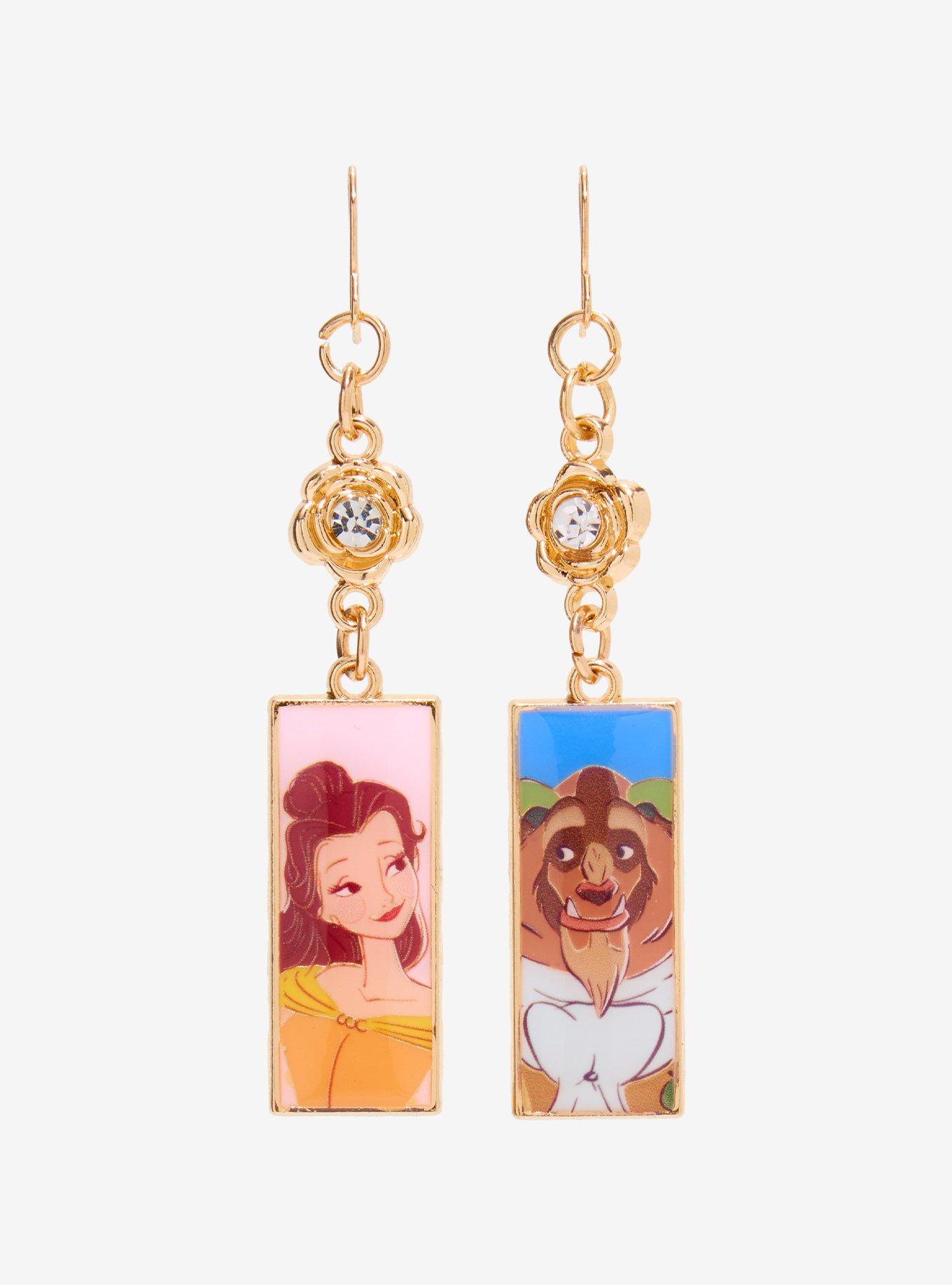 Disney Beauty And The Beast Drop Earrings, , hi-res