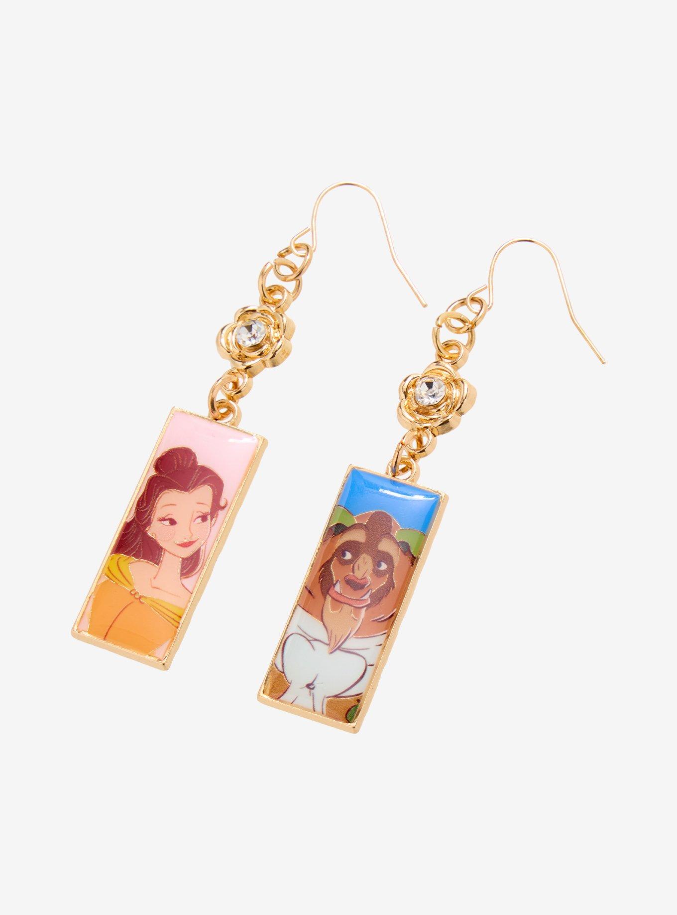 Disney Beauty And The Beast Drop Earrings, , alternate - view 3
