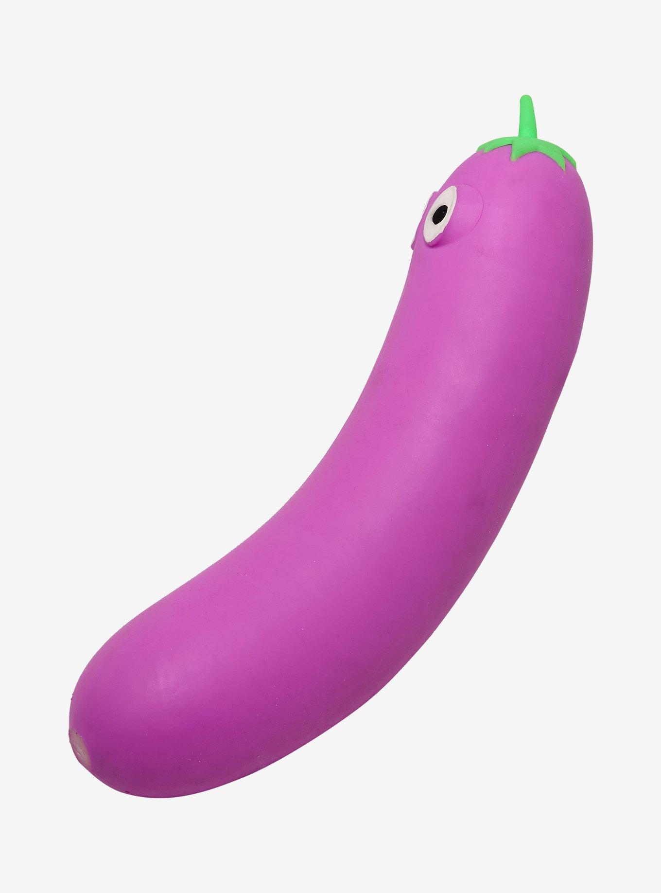Easy Sqweezy Veggies Eggplant Squishy Toy, , hi-res