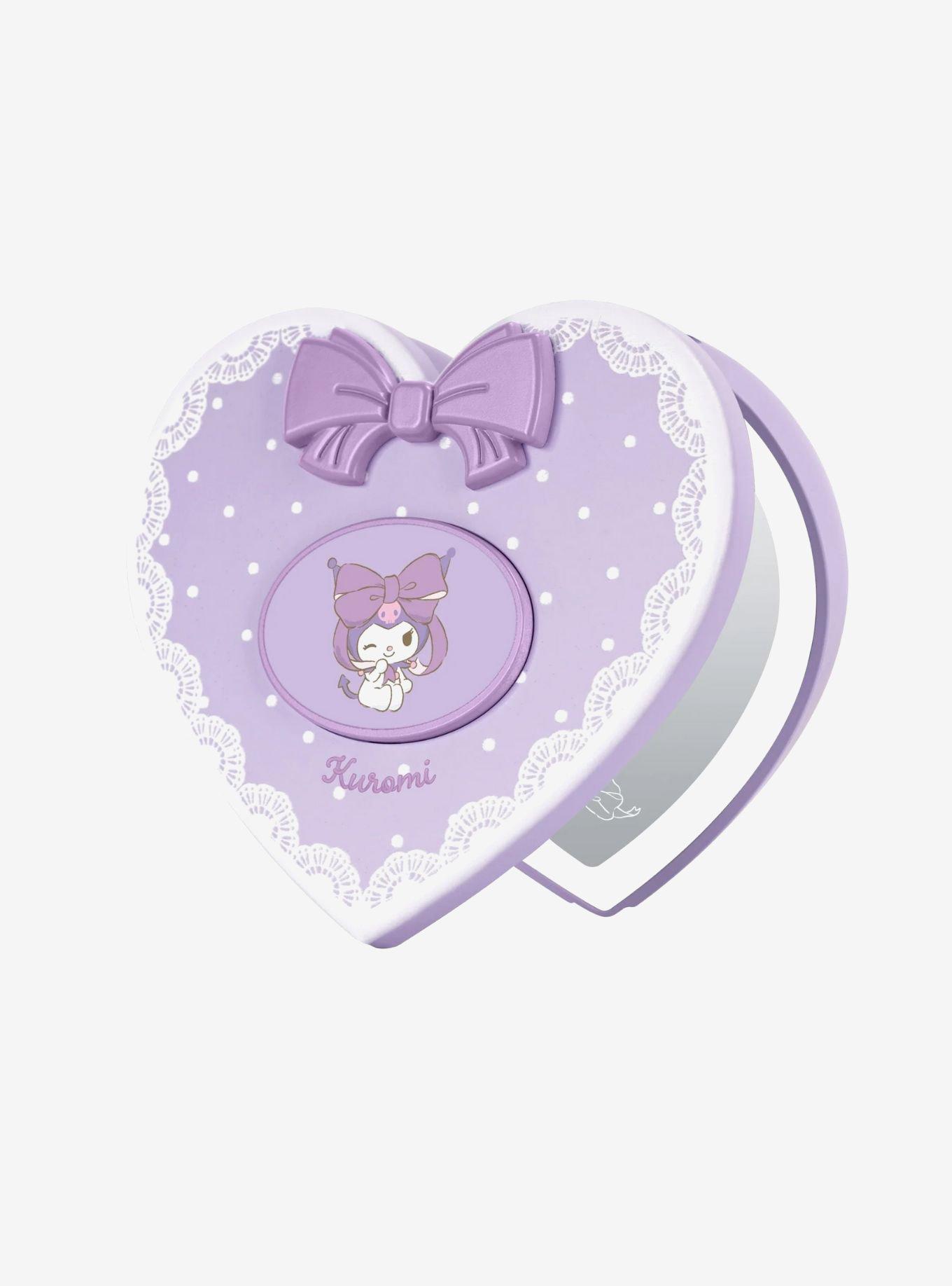 Kuromi Lovely Ribbon LED Heart Compact Mirror, , hi-res